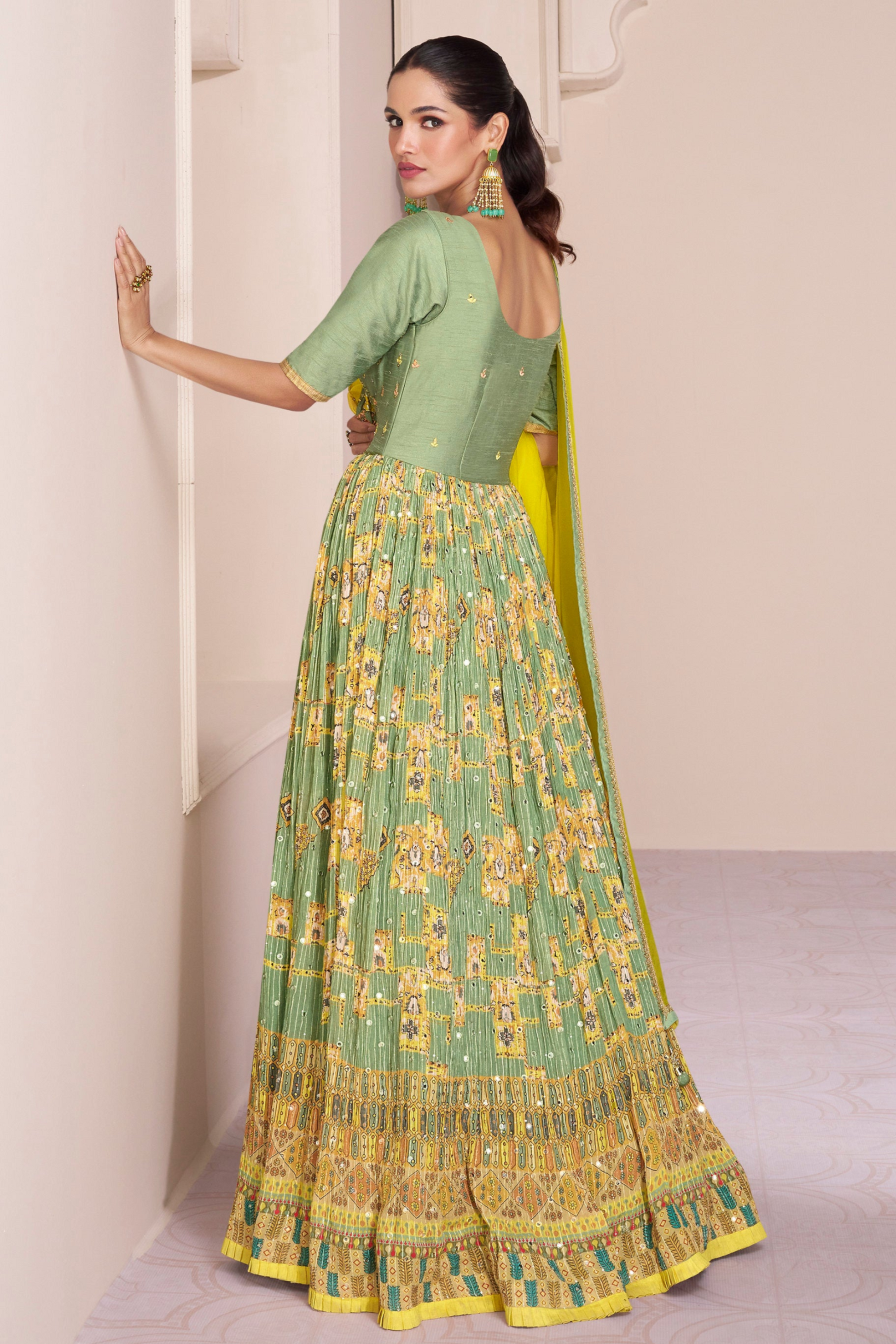 Indian Wedding Anarkali Dressâ€‹ With Dupatta For Wedding Reception USA