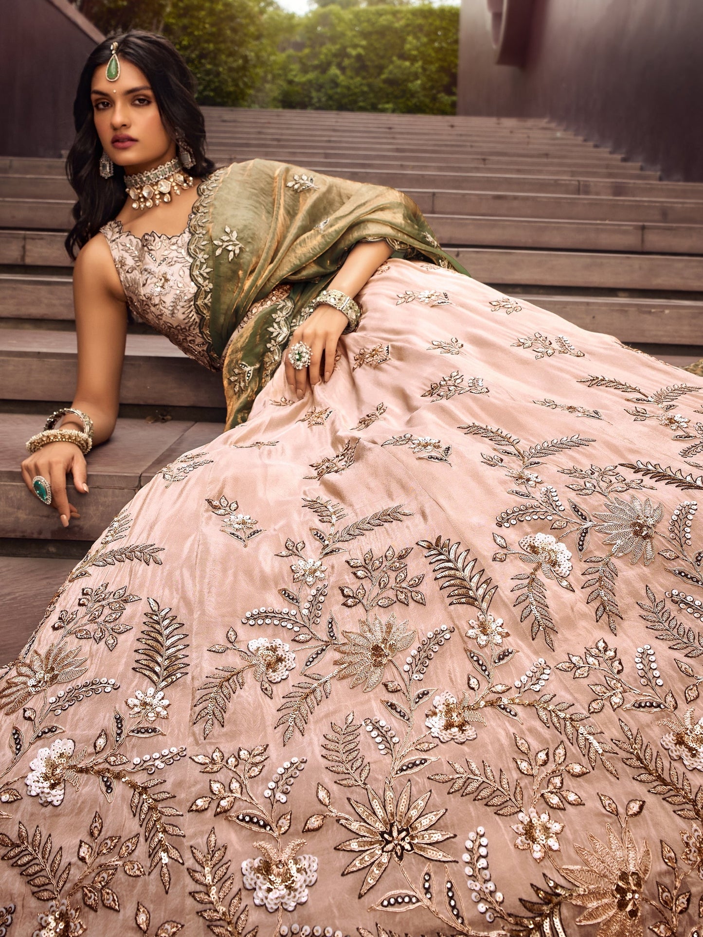 "Traditional lehengas for modern Indian Americans."