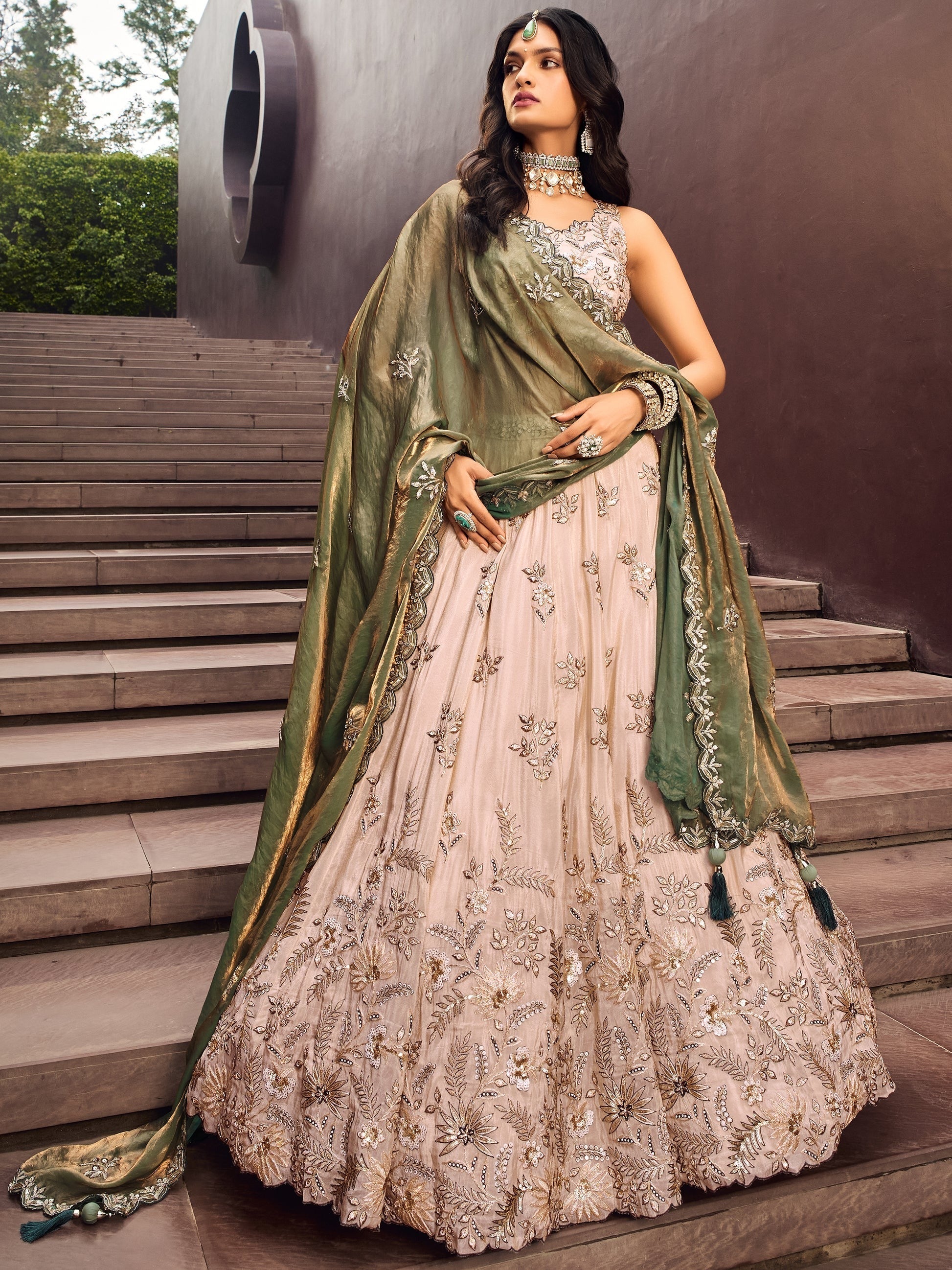 "Traditional lehengas for modern Indian Americans."