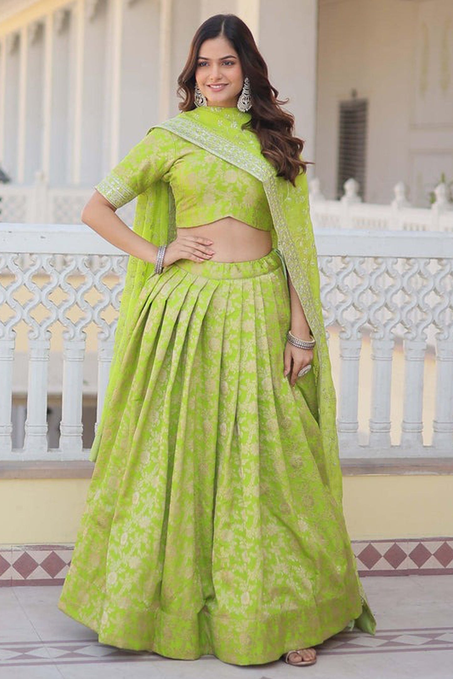 "Dazzling lehengas for Eid and Diwali in the USA." 
