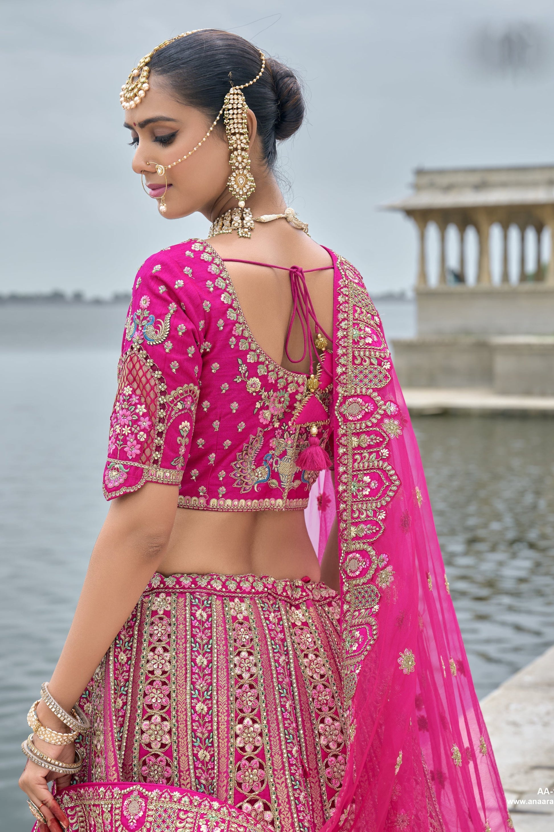 "Stylish lehengas for U.S.-based Indian functions." 