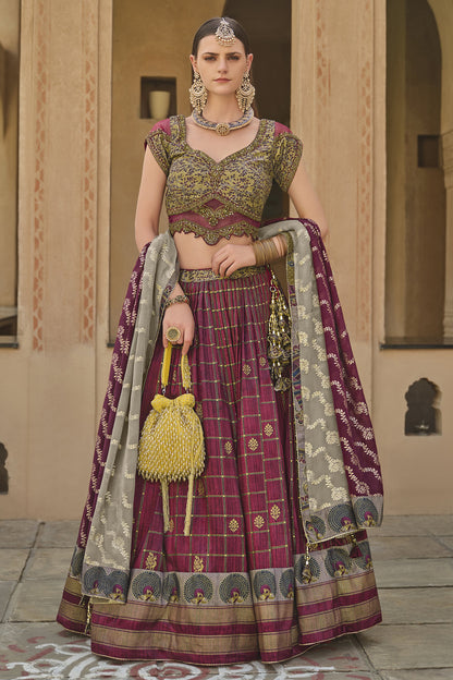 "Stylish lehengas for U.S.-based Indian functions." 