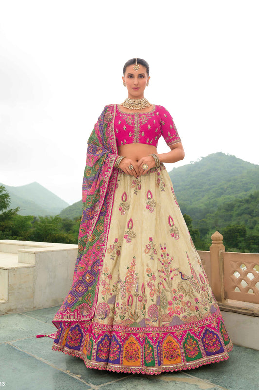 "Shop lehengas for festivals and weddings in America." 