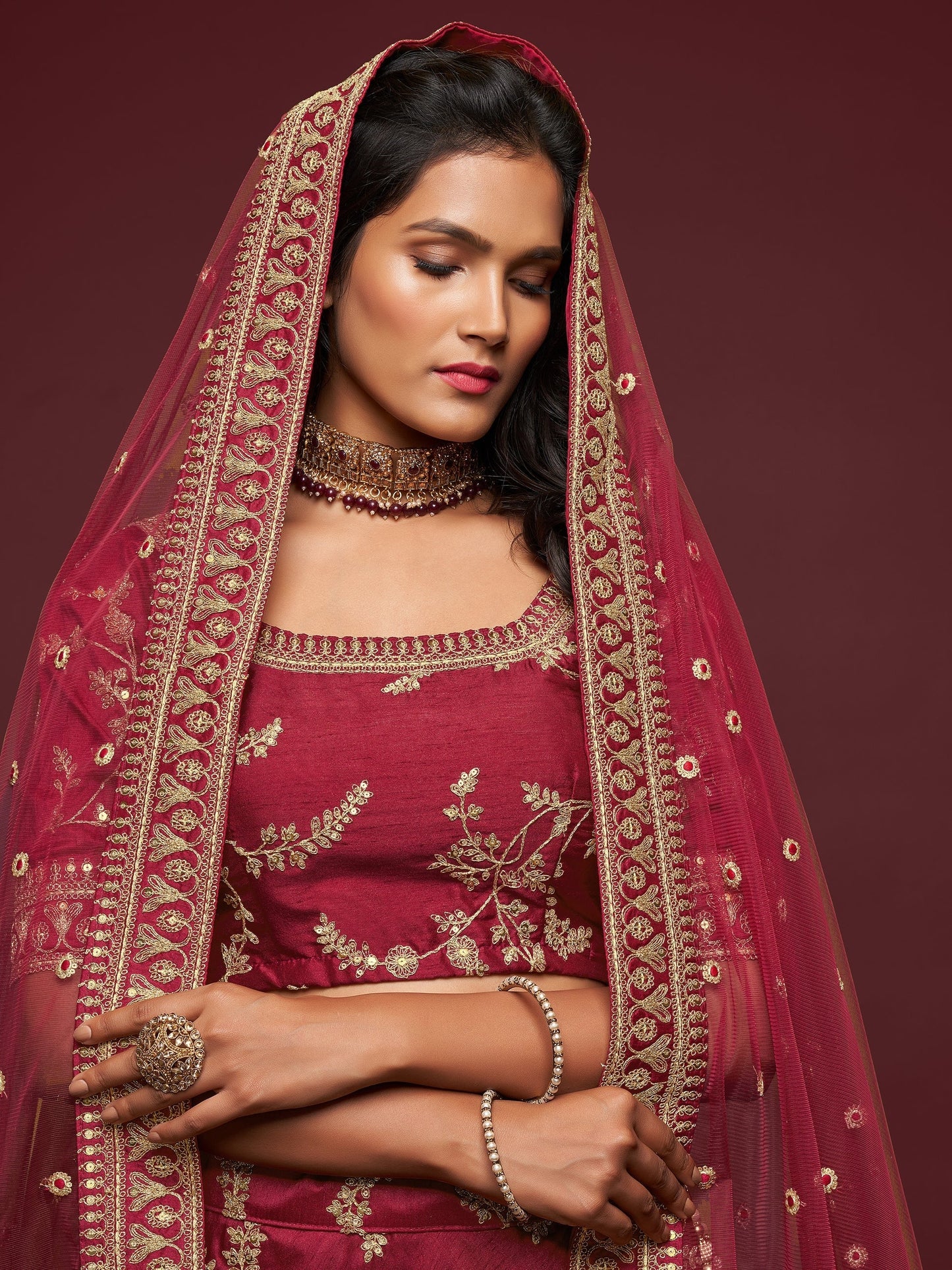 "Celebrate Indian roots in the U.S. with our lehengas."