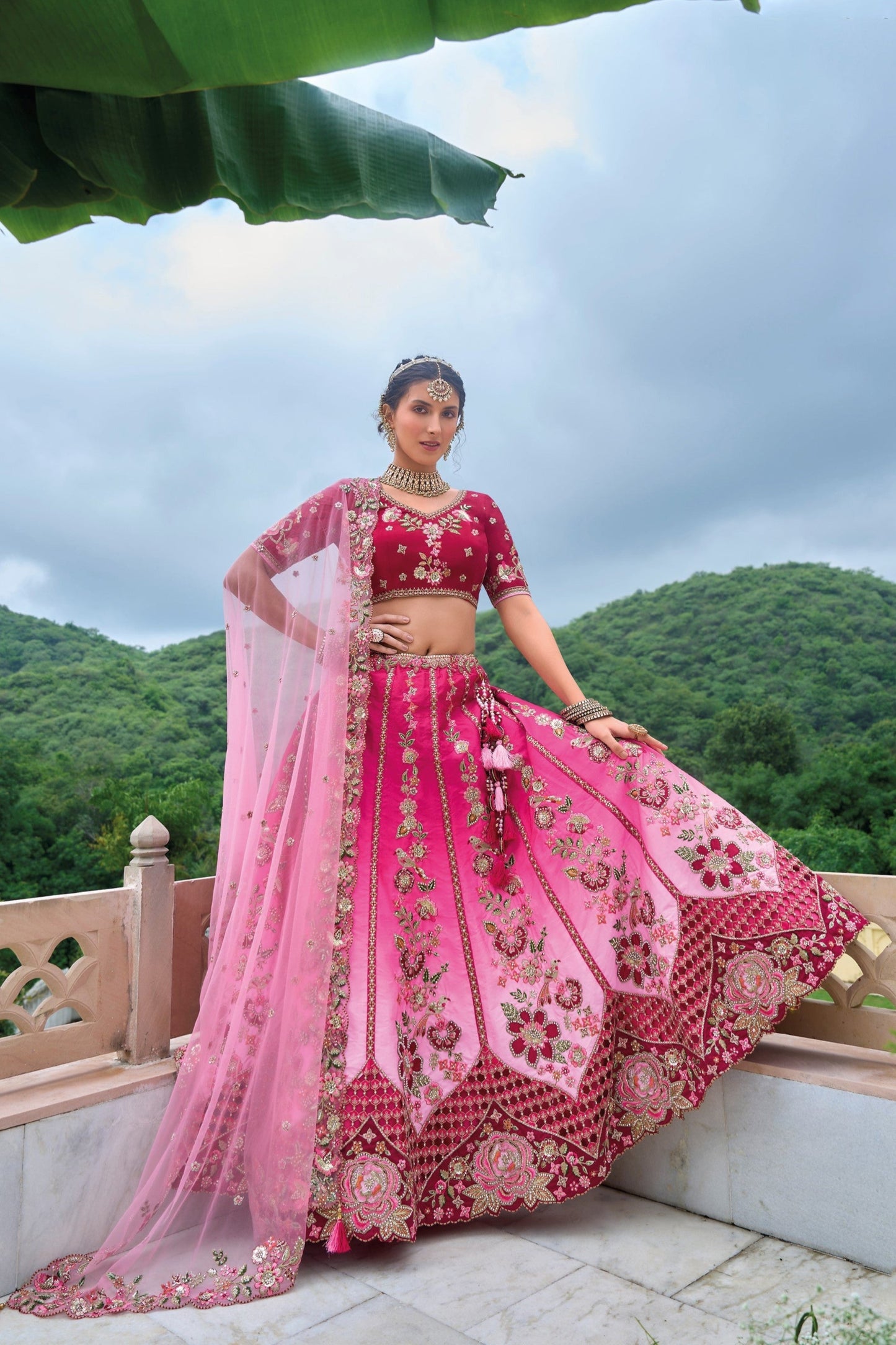 "Traditional lehengas for modern Indian Americans." 