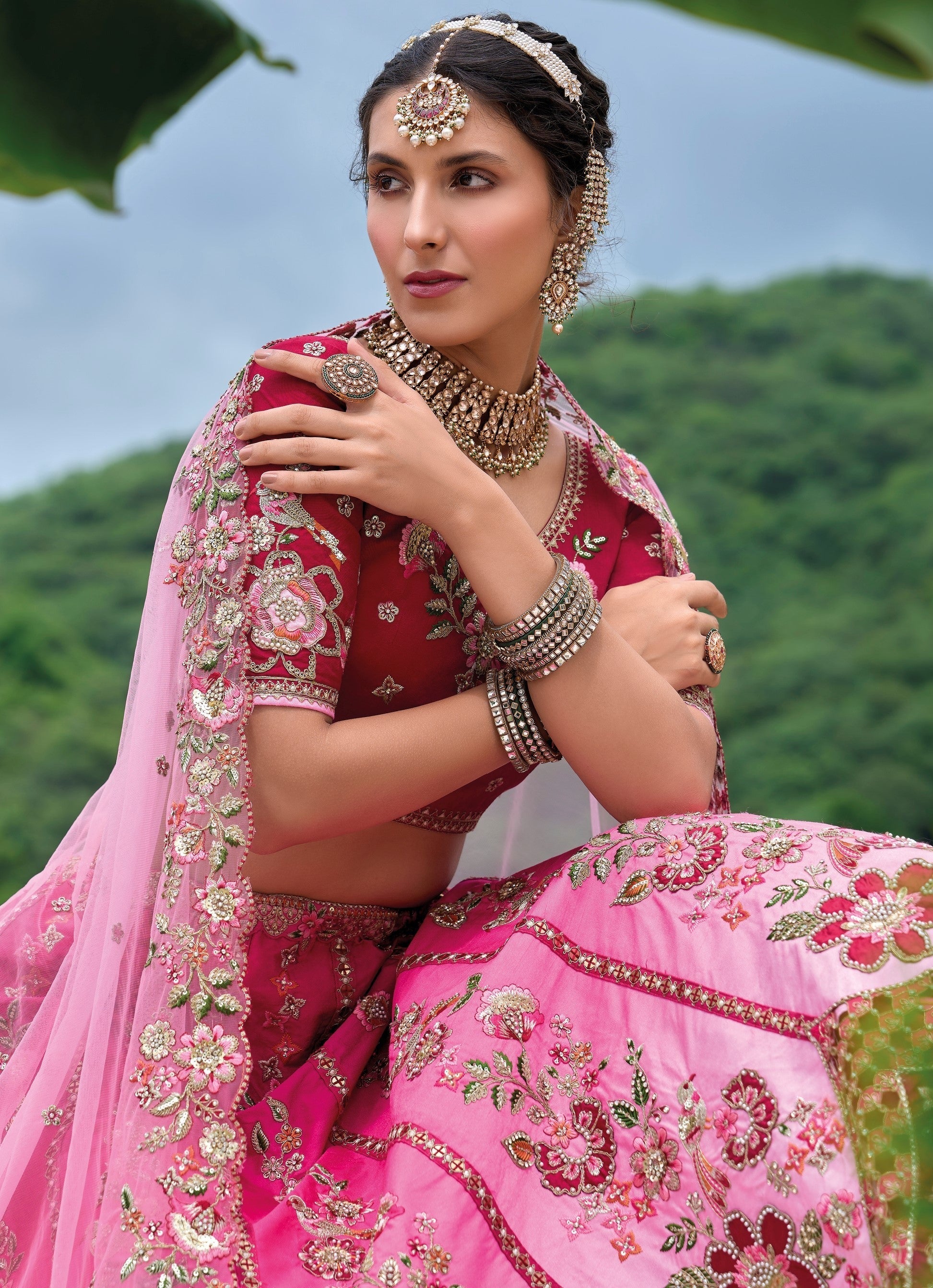 "Traditional lehengas for modern Indian Americans." 