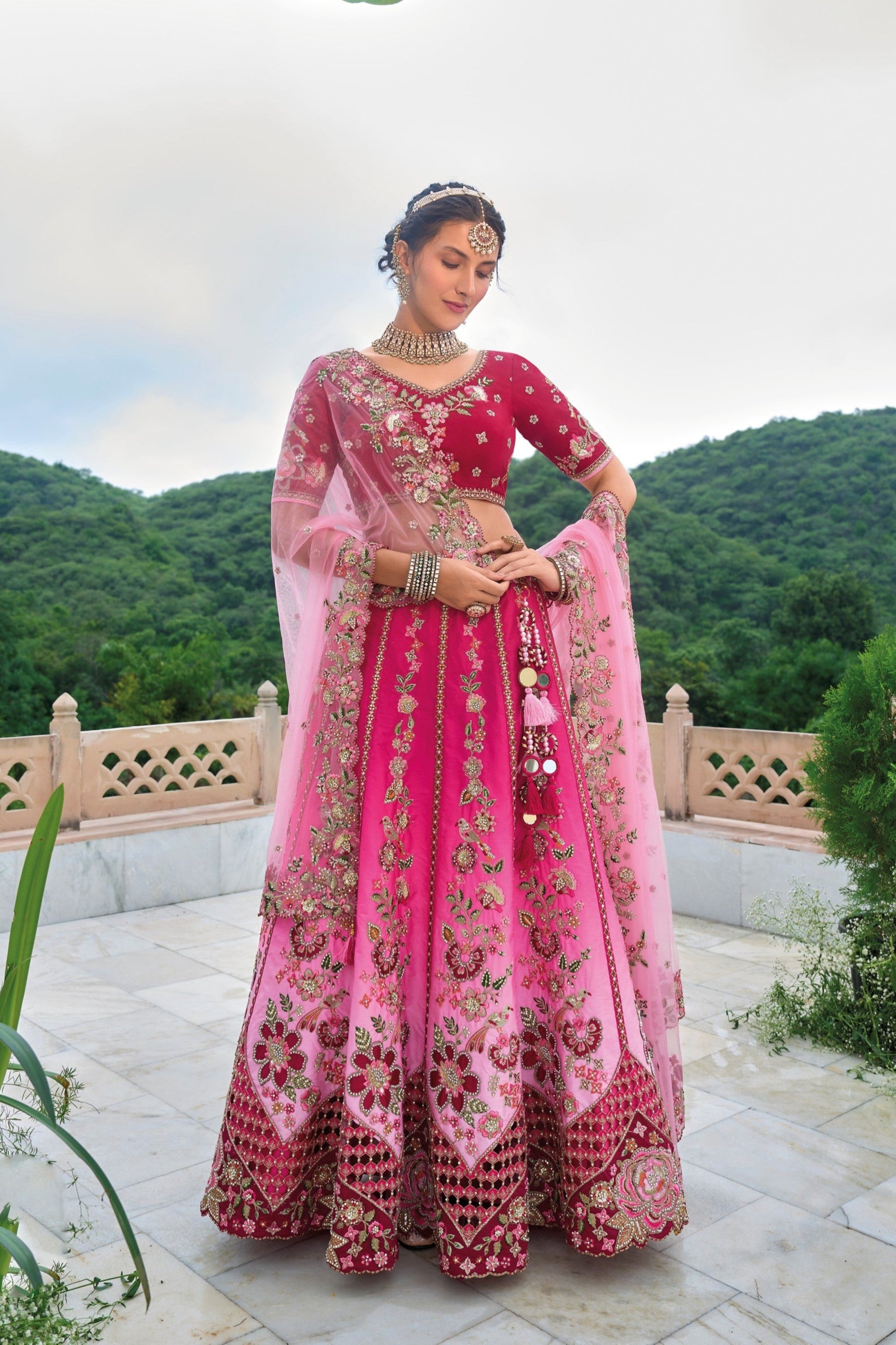 "Traditional lehengas for modern Indian Americans." 