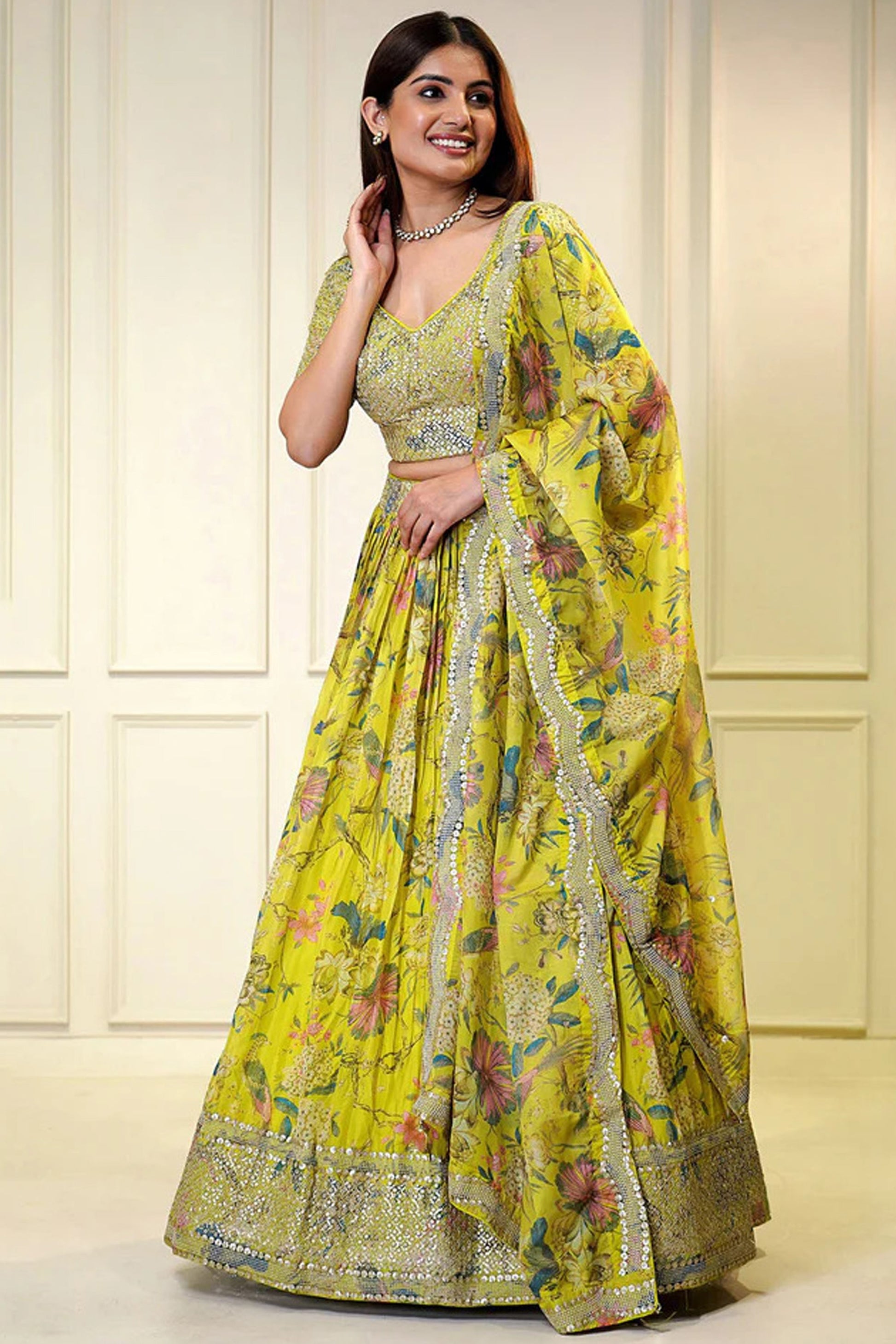 Lehenga outfits for Indian cultural events in the USA." 