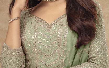 Pakistani Indian Ethnic Wear Palazzo Suit - Ramadan Festival Outfit