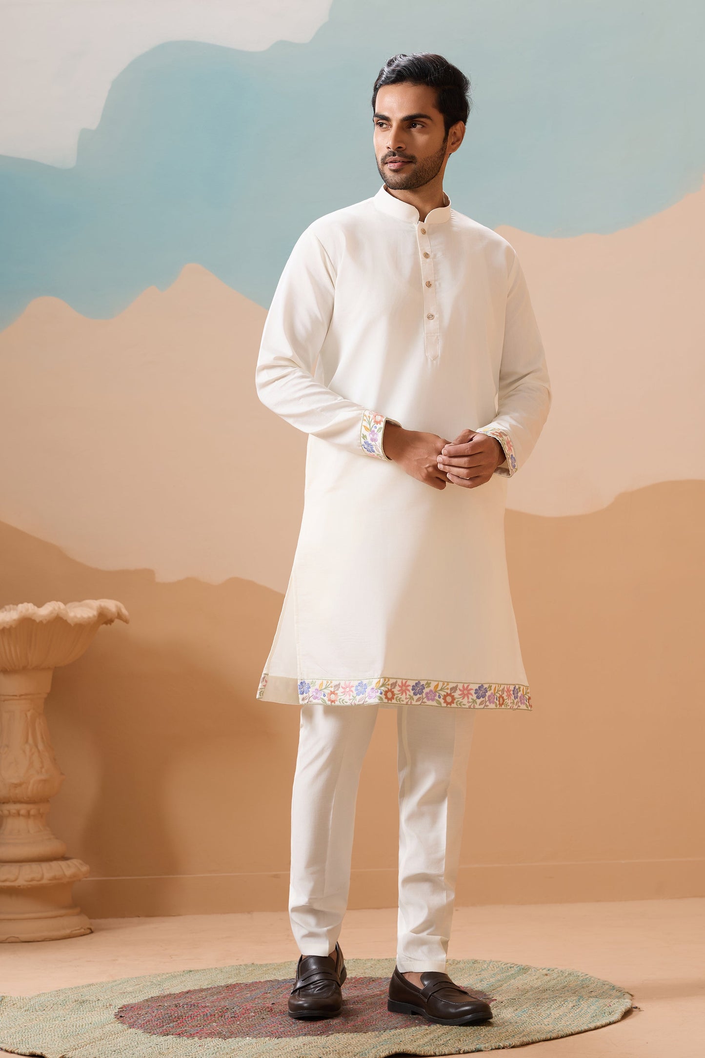 Silk kurtas showcasing refined ethnic craftsmanship