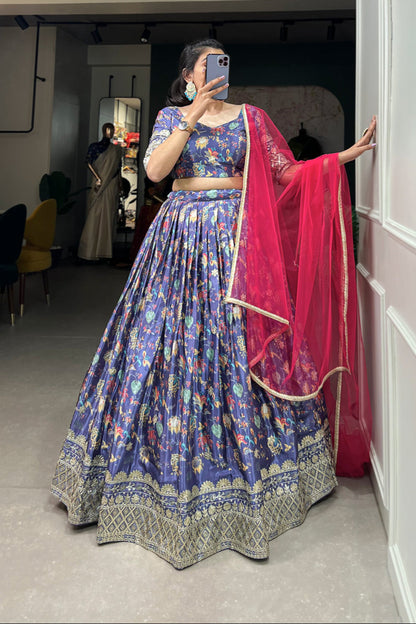 purple lehenga,plus size available,Comfort Fit,Premium Fabric,Express Delivery.