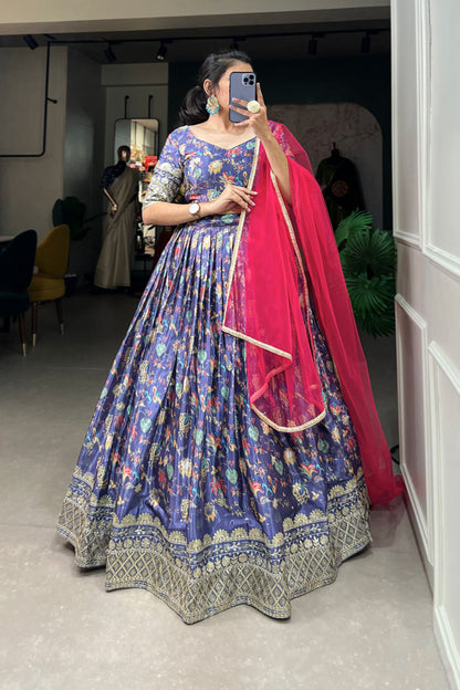 purple lehenga,plus size available,Comfort Fit,Premium Fabric,Express Delivery.