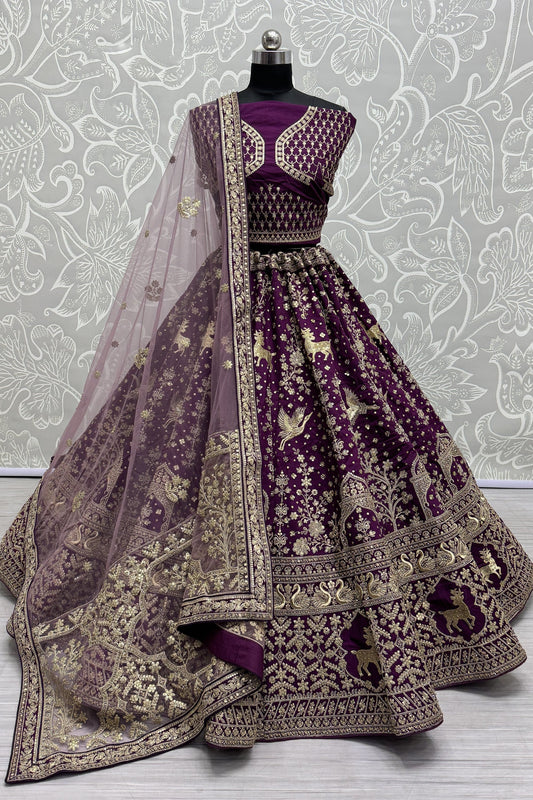 purple lehenga,plus size available,Comfort Fit,Premium Fabric,Express Delivery.