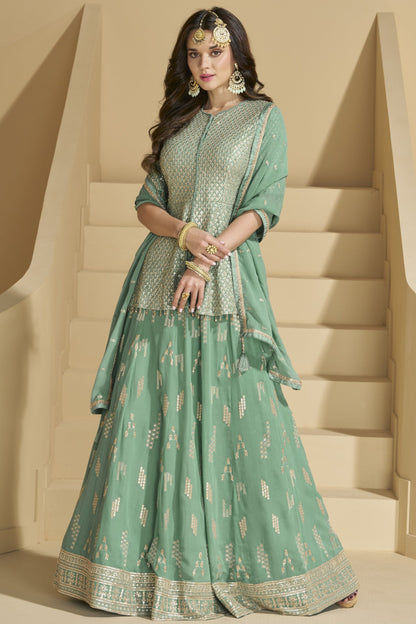 Green Lehenga for Eid â€“ Soft and elegant, just right for a festive prayer day. 