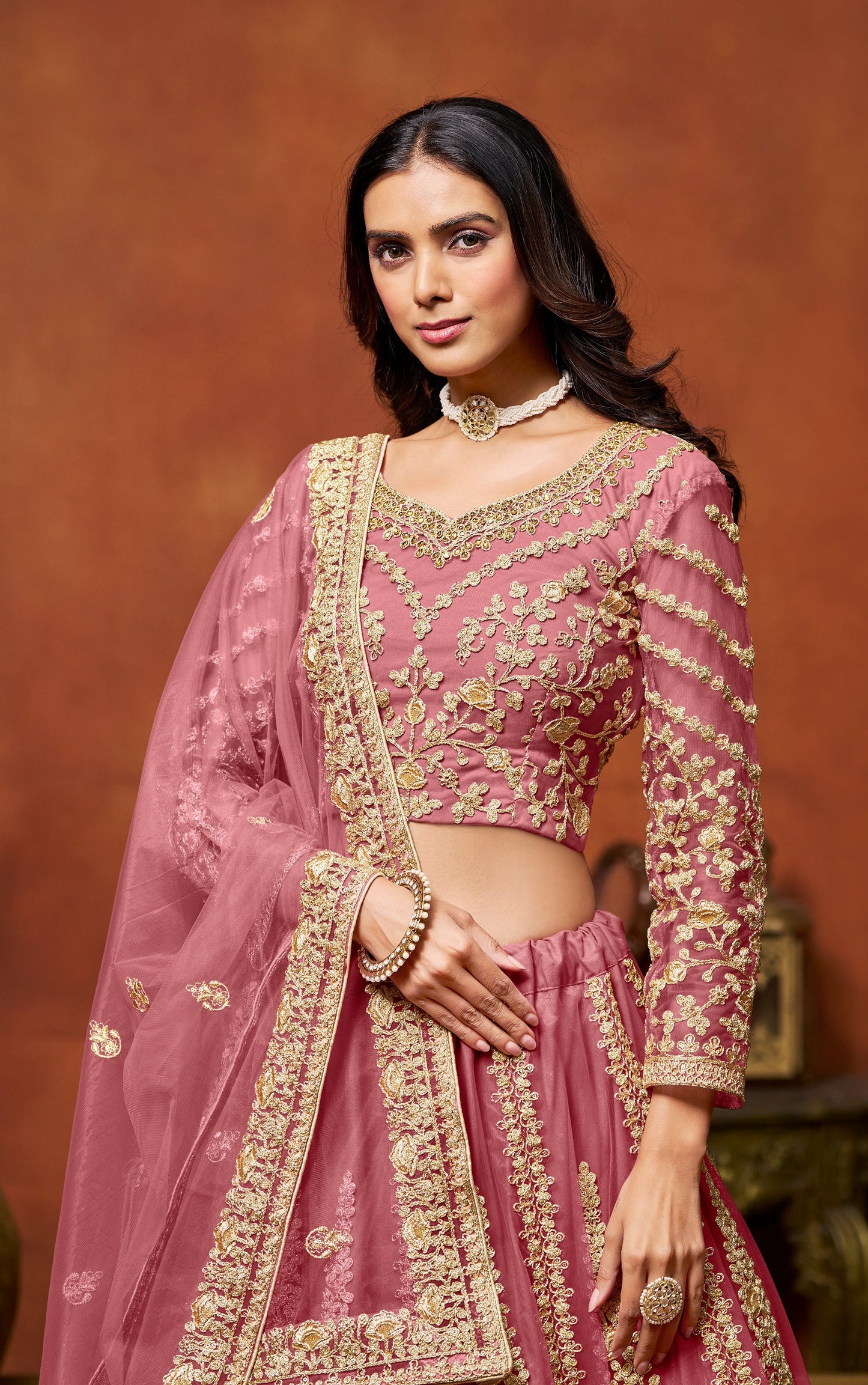 Pink Lehenga for a wedding â€“ Sweet and lovely, perfect for bridesmaids and guests.  