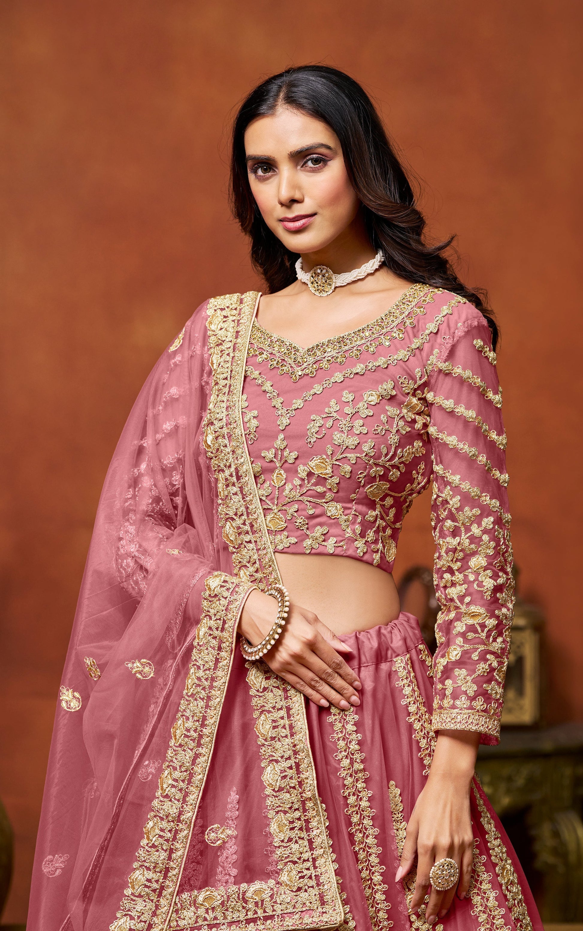 Pink Lehenga for a wedding â€“ Sweet and lovely, perfect for bridesmaids and guests.  
