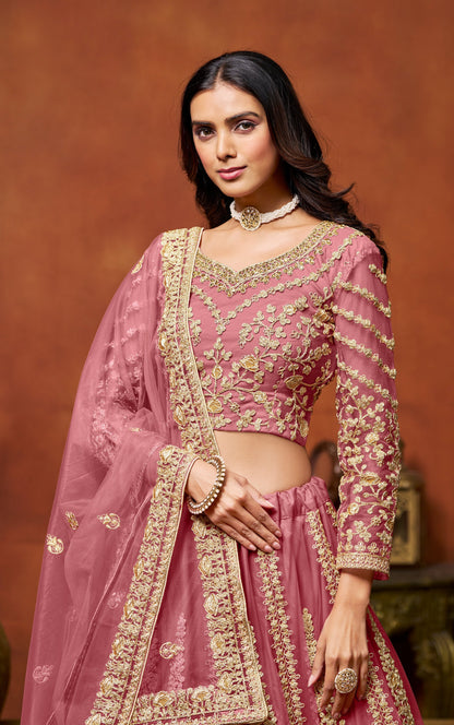 Pink Lehenga for a wedding â€“ Sweet and lovely, perfect for bridesmaids and guests.  