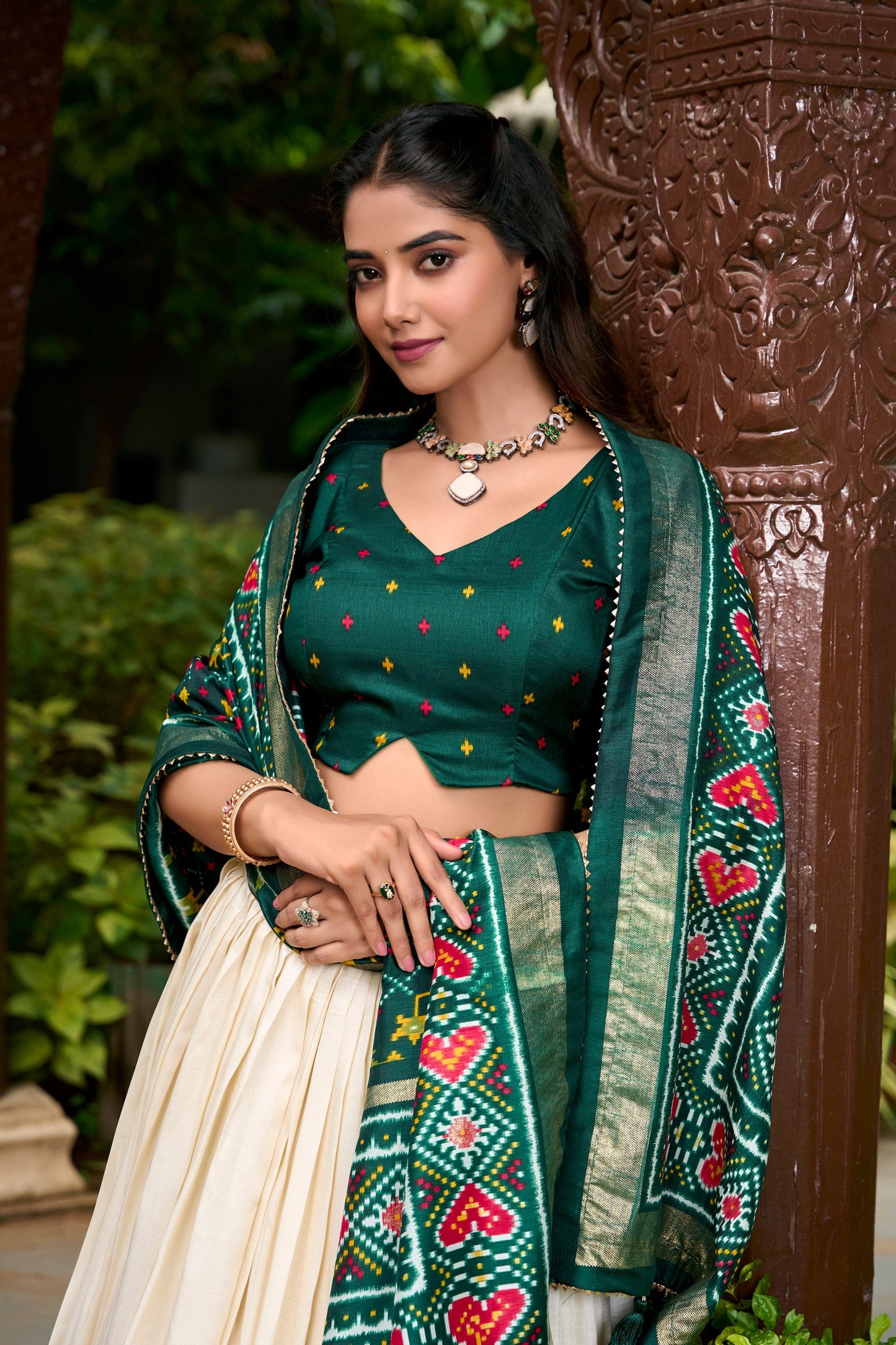 White Lehenga stands for purity and understated grace – ideal for sacred ceremonies and serene rituals. 
