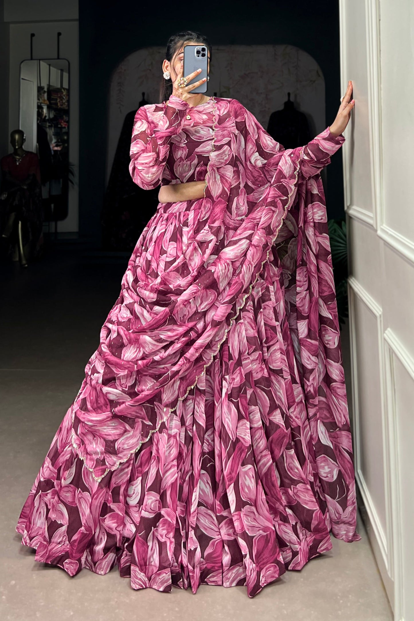 pink lehenga,plus size available,Comfort Fit,Premium Fabric,Express Delivery.
