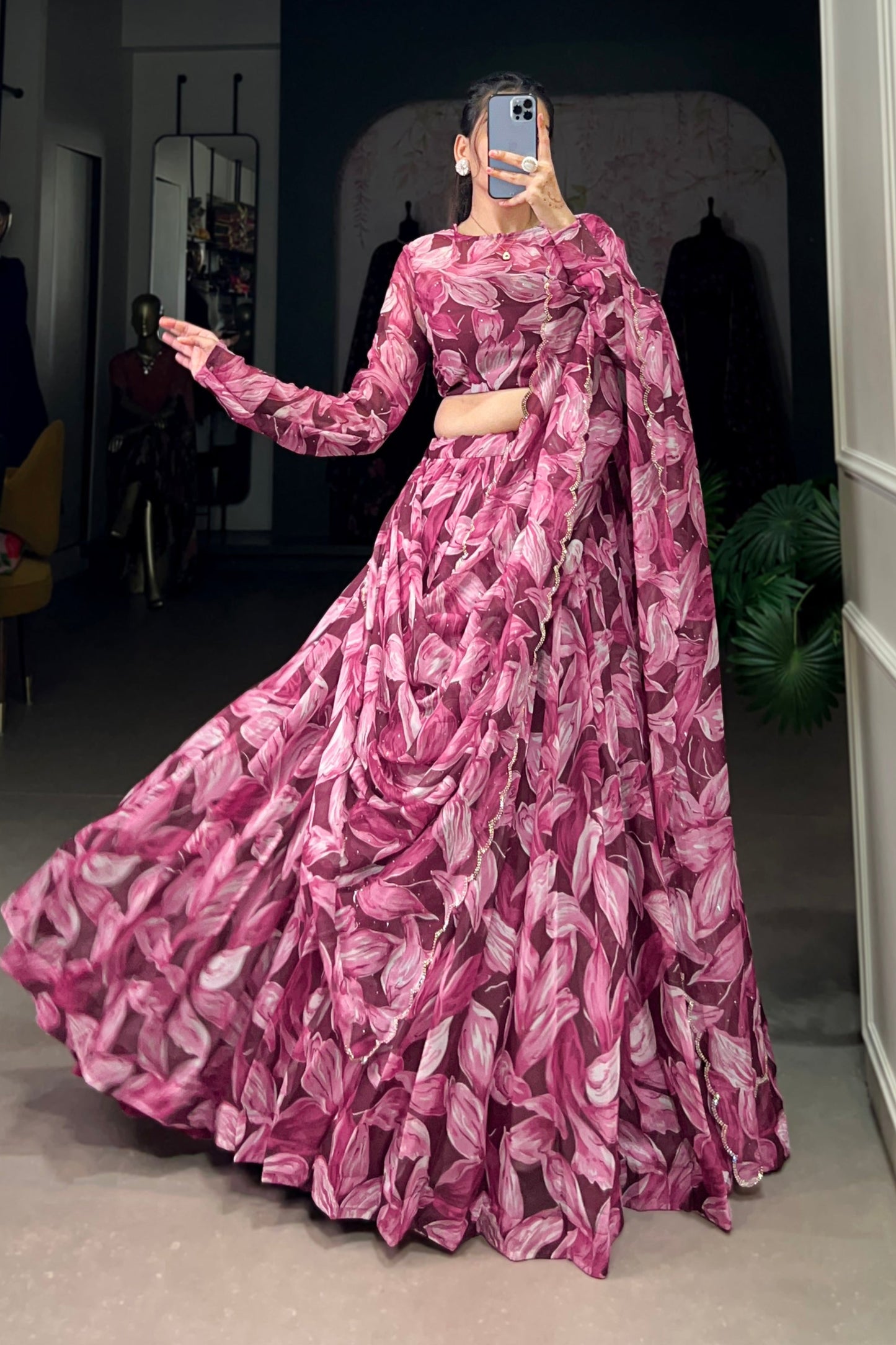 pink lehenga,plus size available,Comfort Fit,Premium Fabric,Express Delivery.
