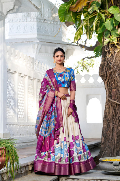 off white lehenga,plus size available,Comfort Fit,Premium Fabric,Express Delivery.