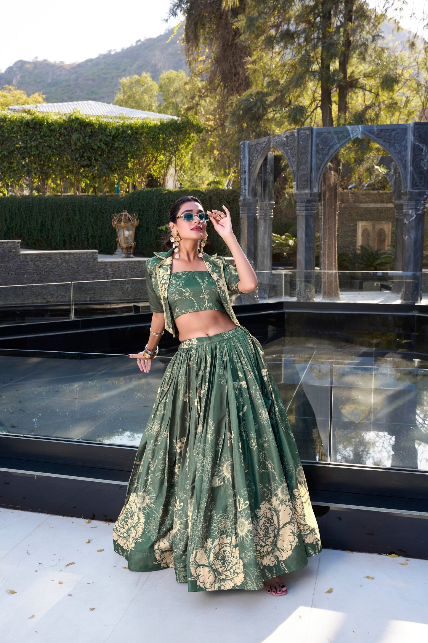 olive green lehenga,plus size available,Comfort Fit,Premium Fabric,Express Delivery.