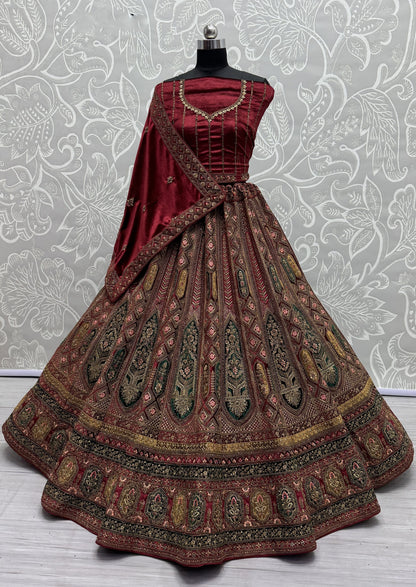 maroon lehenga,plus size available,Comfort Fit,Premium Fabric,Express Delivery.