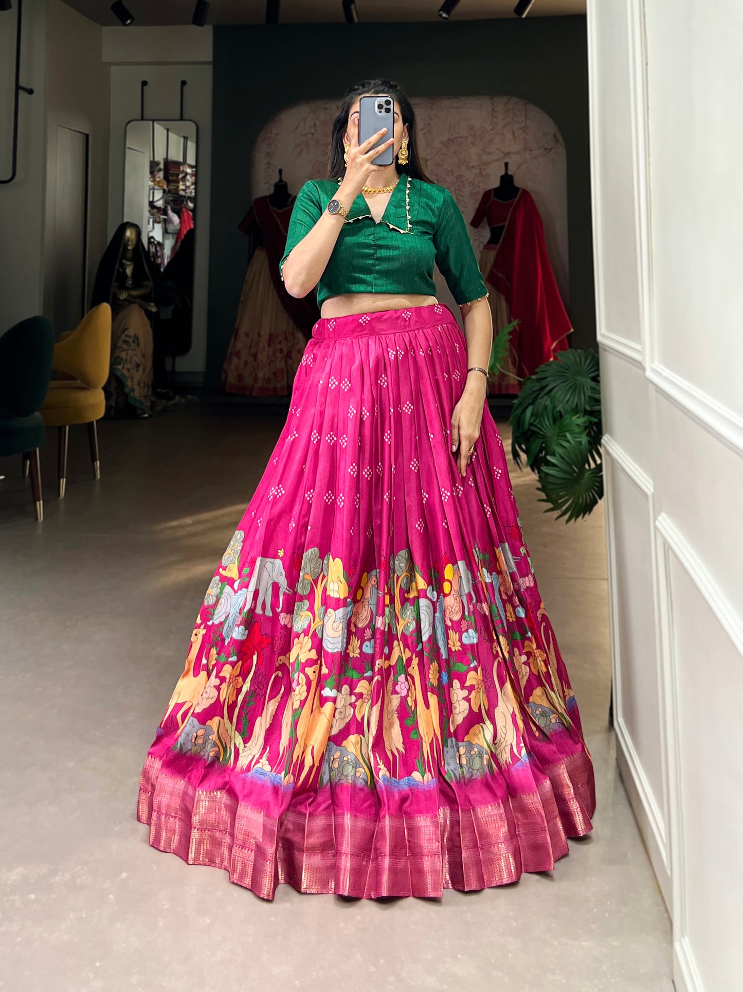 pink lehenga,plus size available,Comfort Fit,Premium Fabric,Express Delivery.
