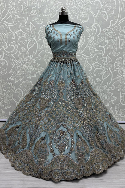 sky blue lehenga,plus size available,Comfort Fit,Premium Fabric,Express Delivery.