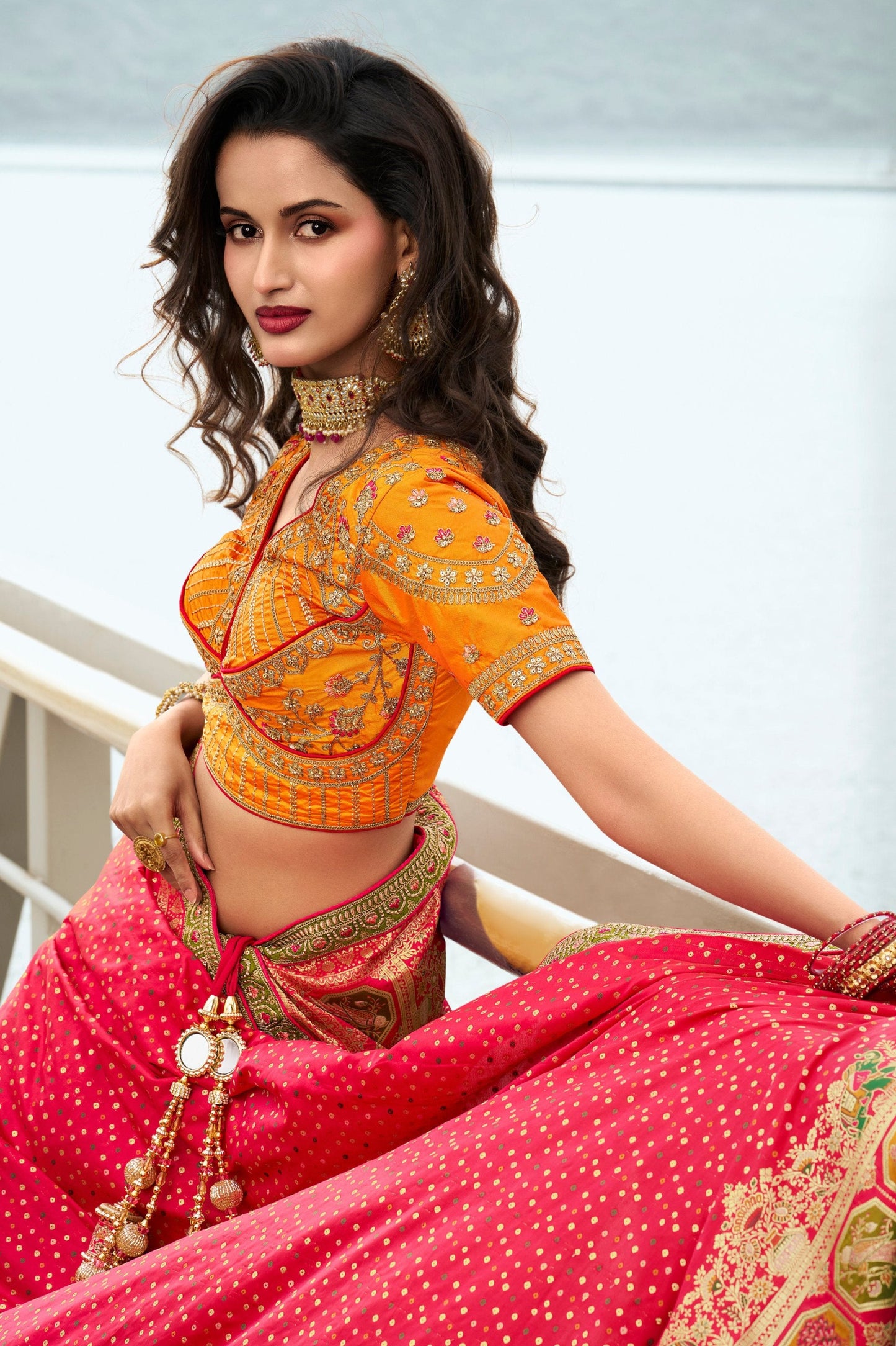 Indian suit for religious function with quick shipping
