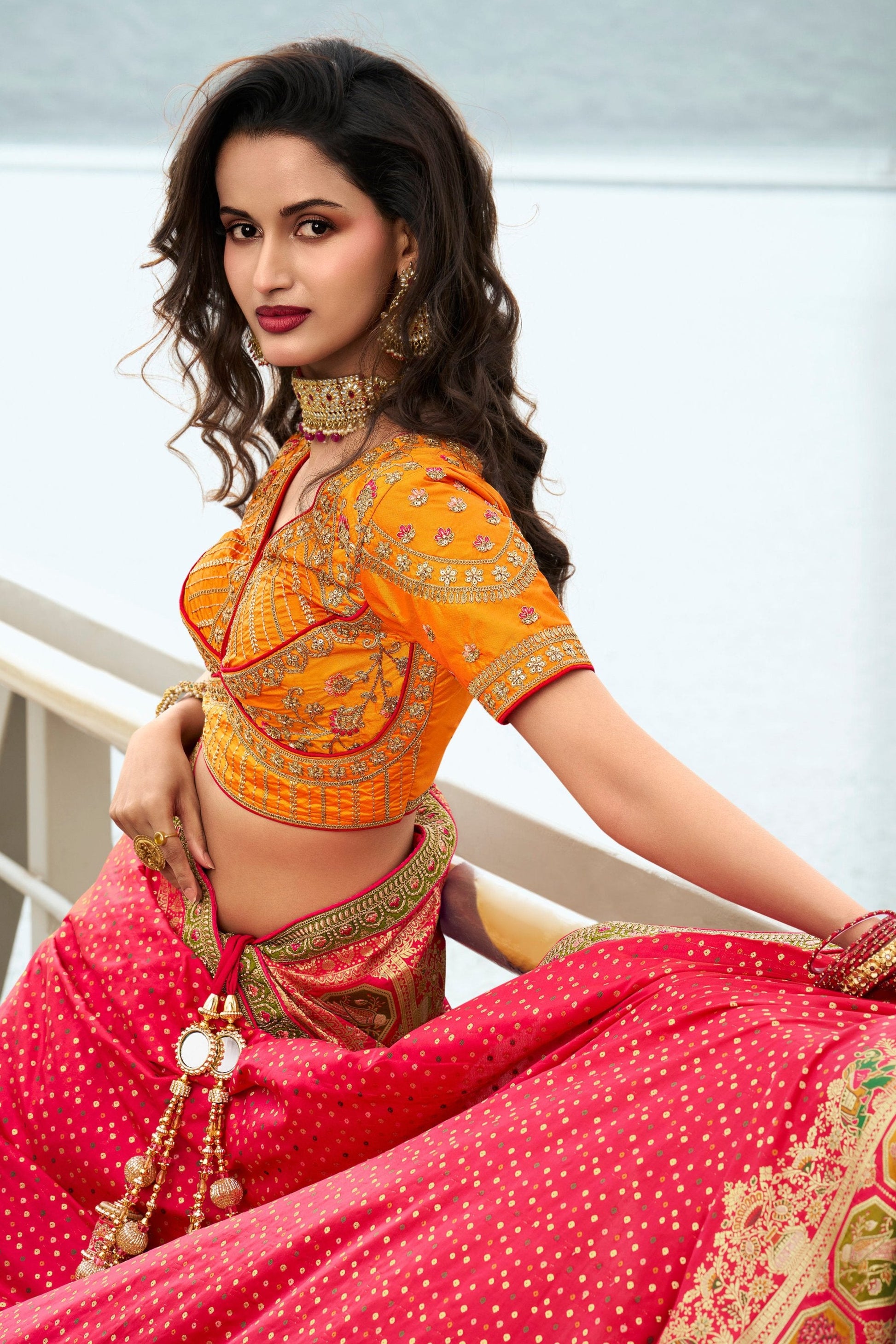 Indian suit for religious function with quick shipping
