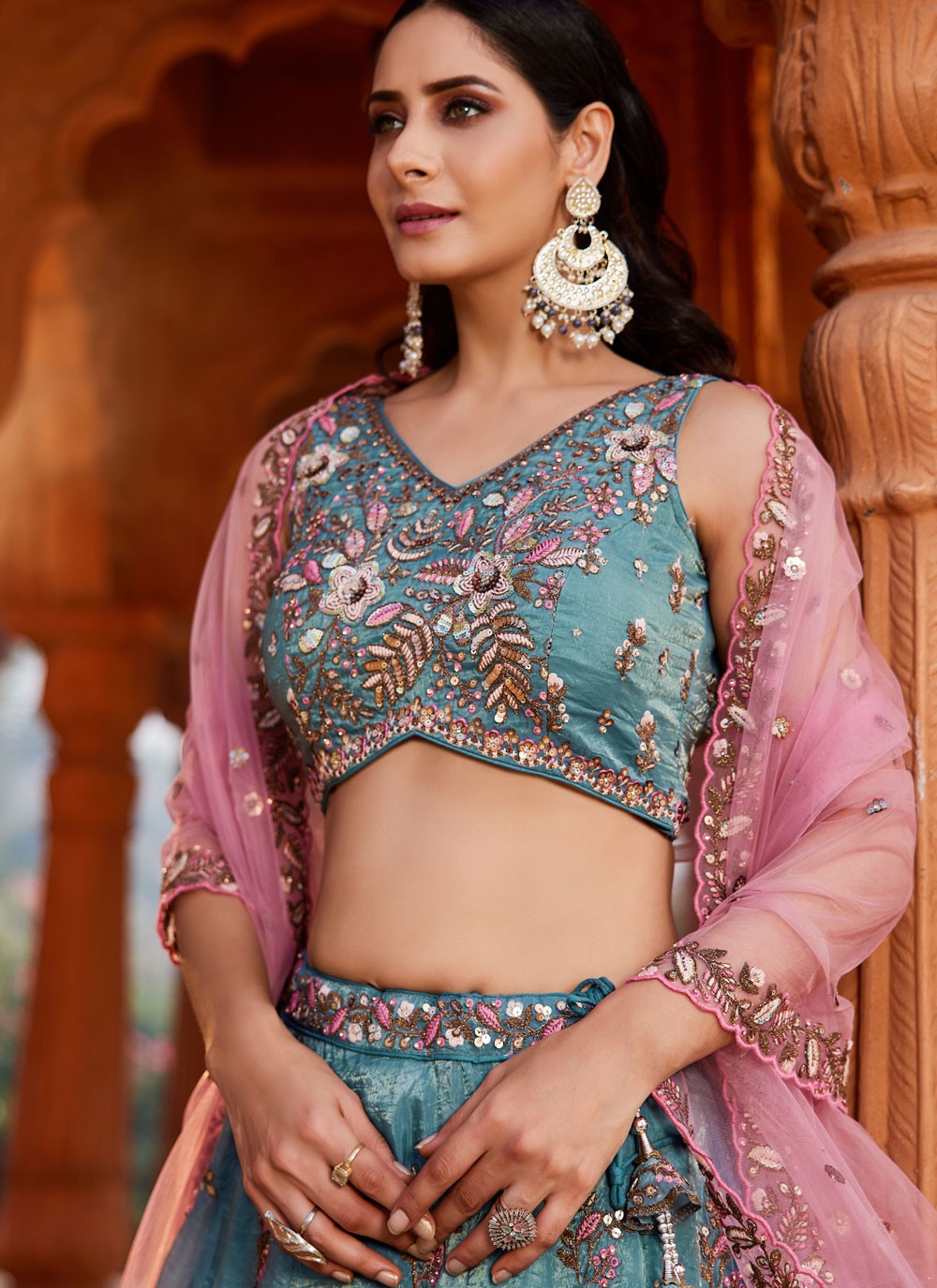 "Feel festive in lehengas made for Indian Americans."