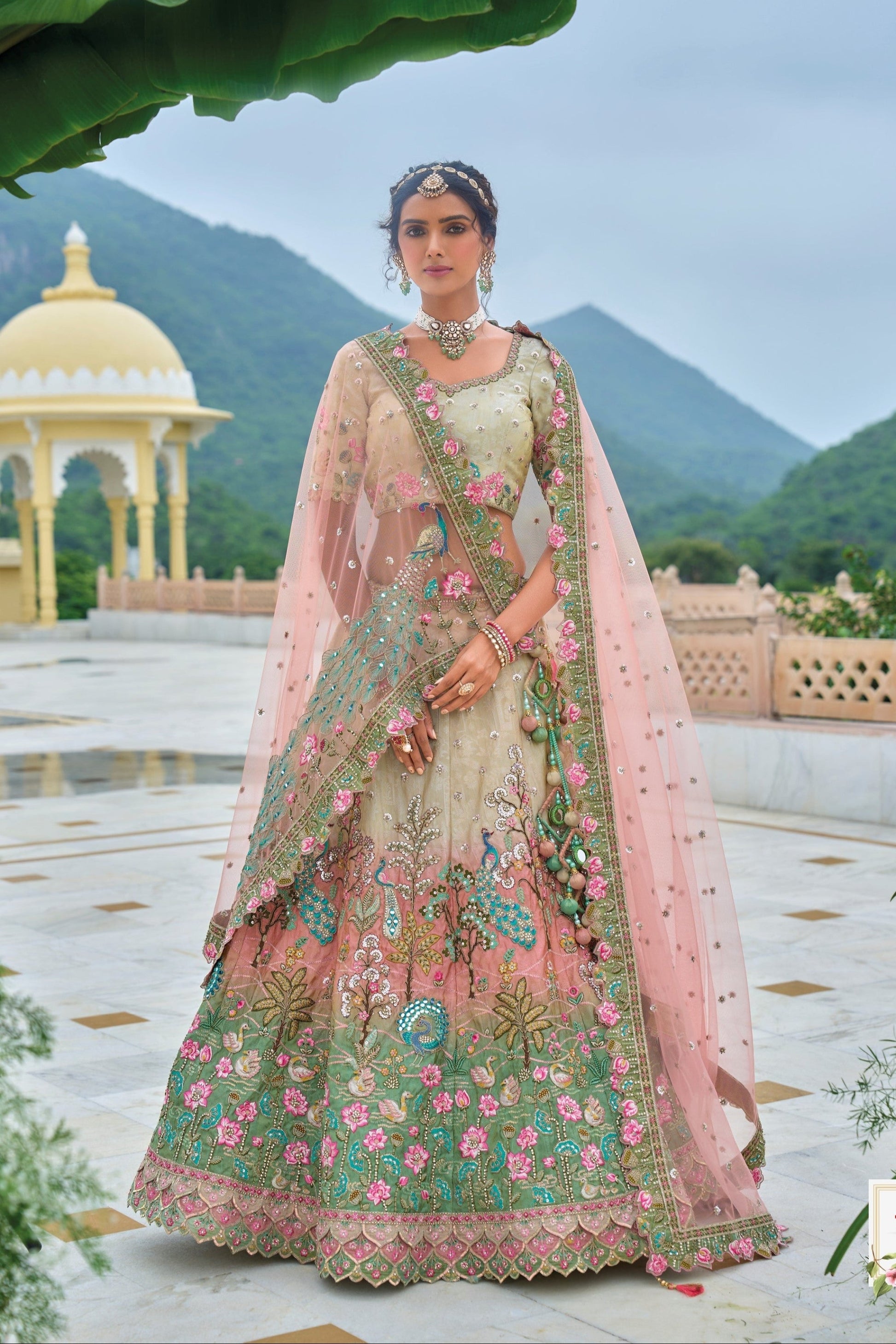 "Shop lehengas for festivals and weddings in America." 