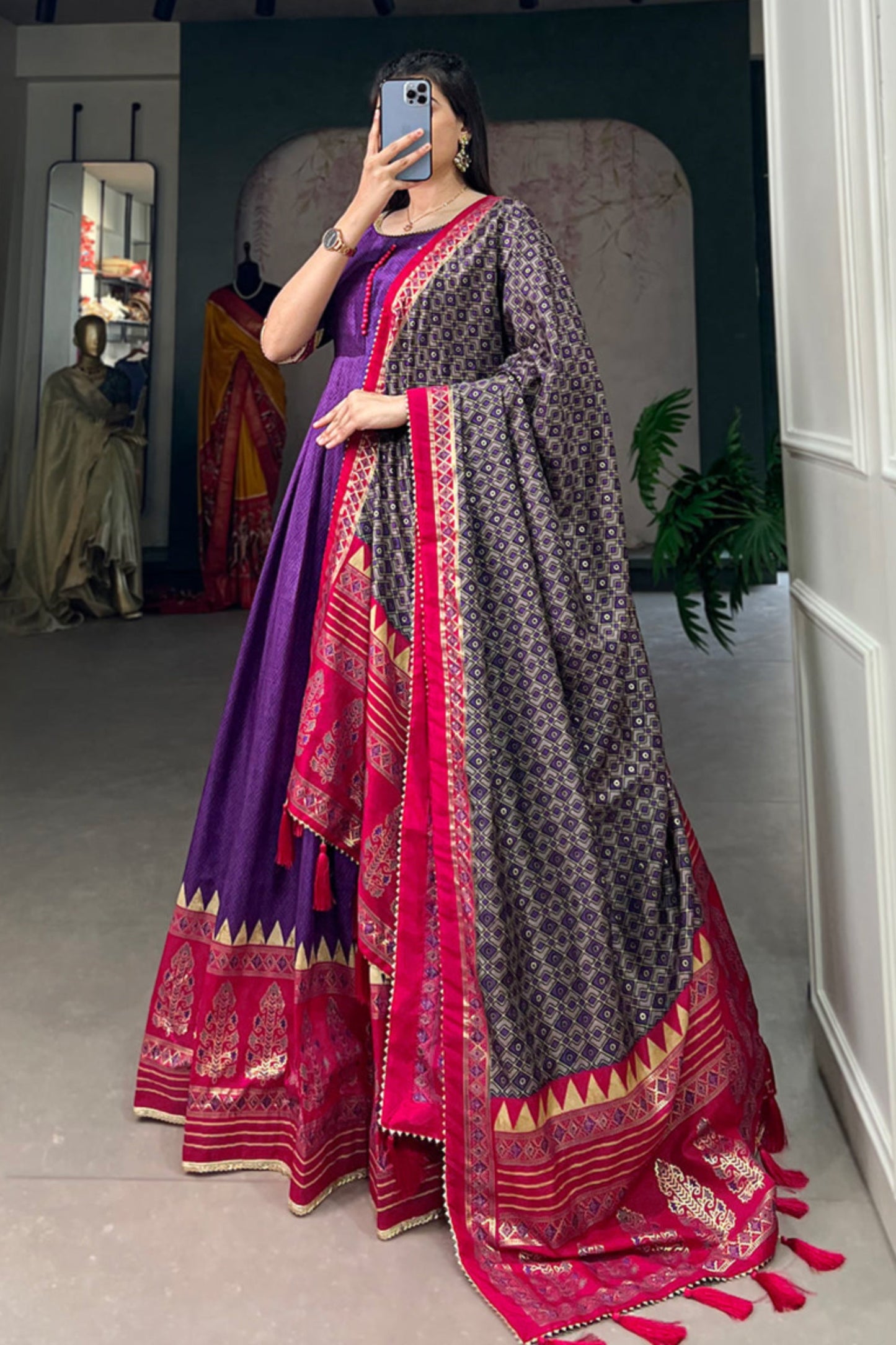 purple lehenga,plus size available,Comfort Fit,Premium Fabric,Express Delivery.