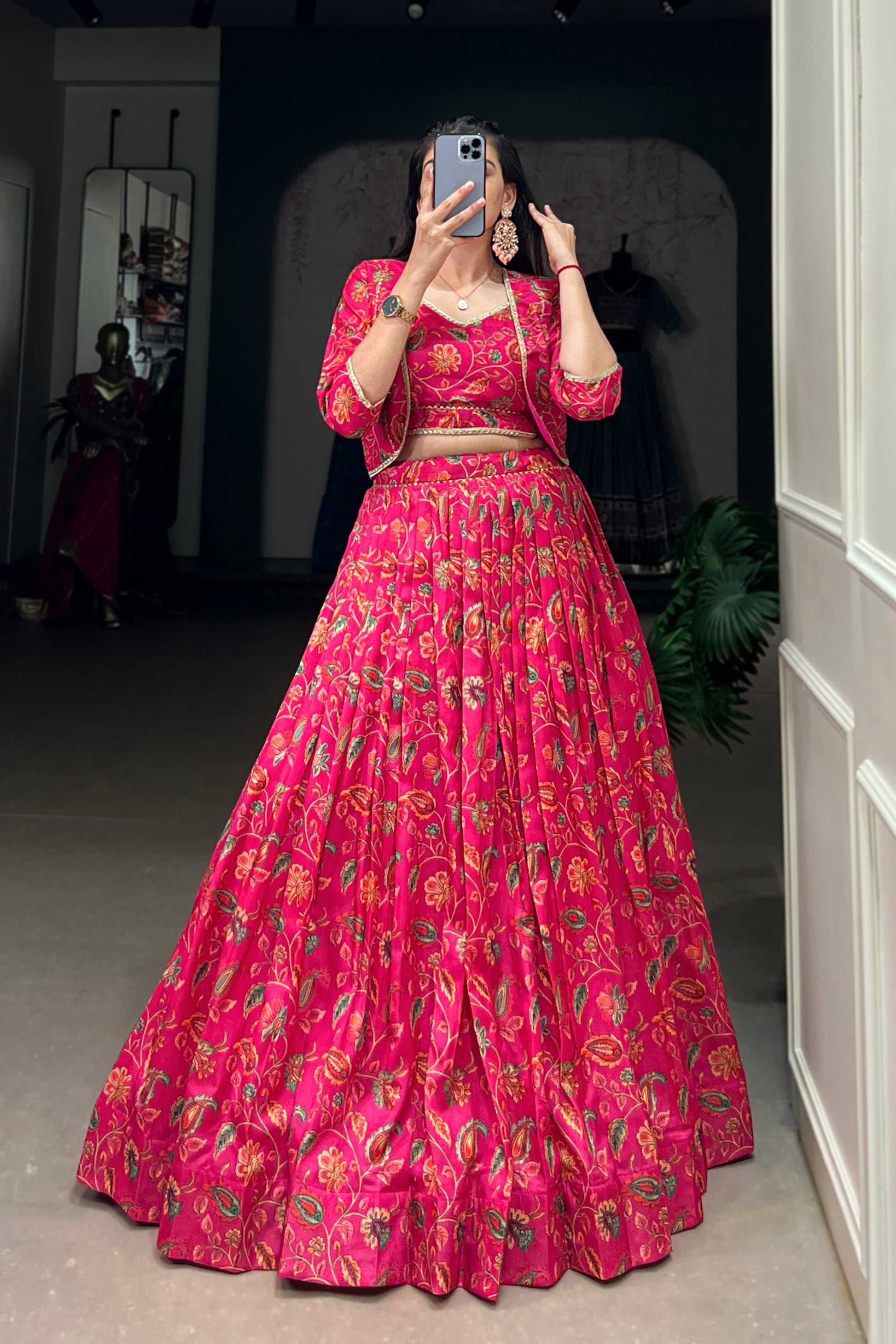 pink lehenga,plus size available,Comfort Fit,Premium Fabric,Express Delivery.