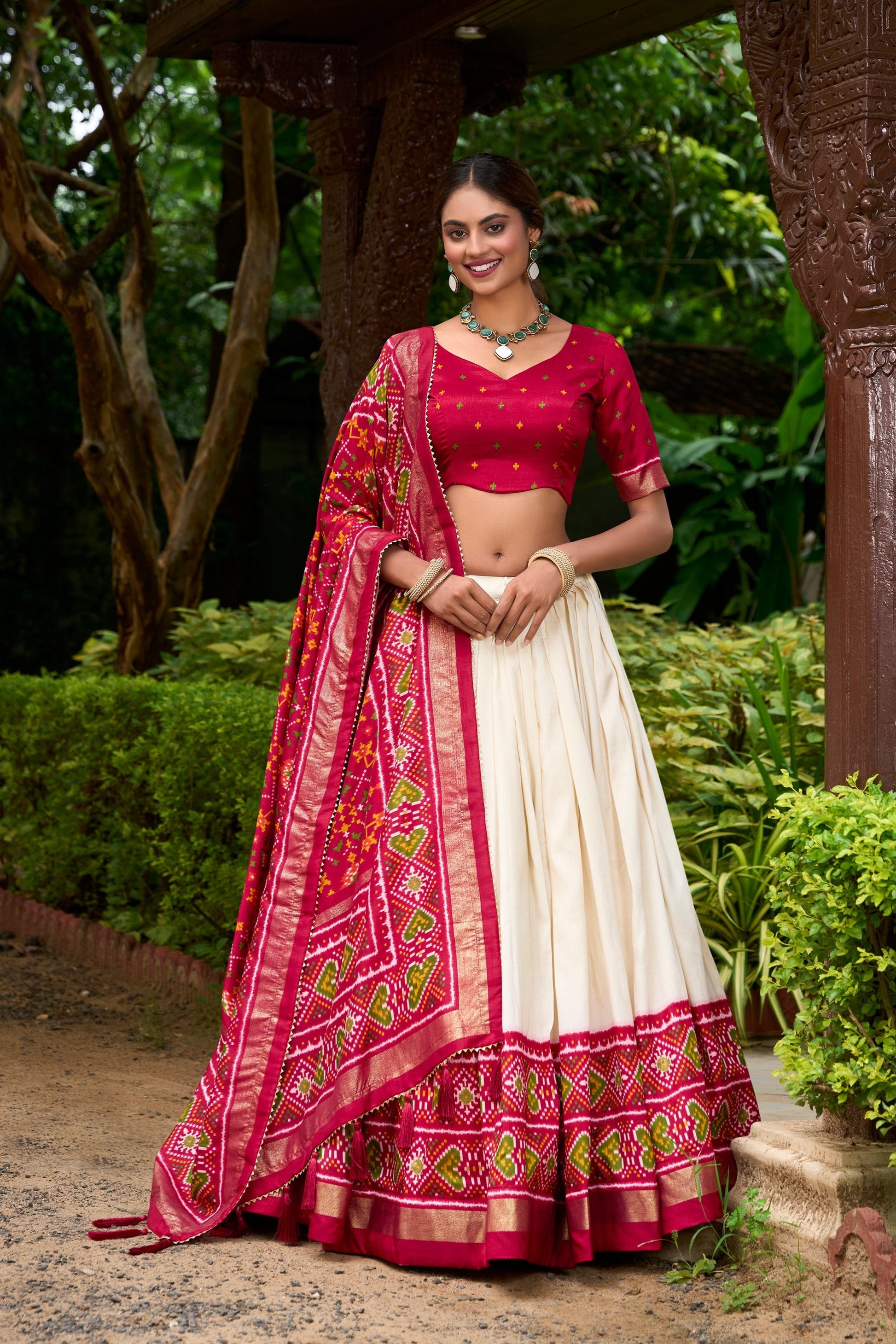 red lehenga,plus size available,Comfort Fit,Premium Fabric,Express Delivery.