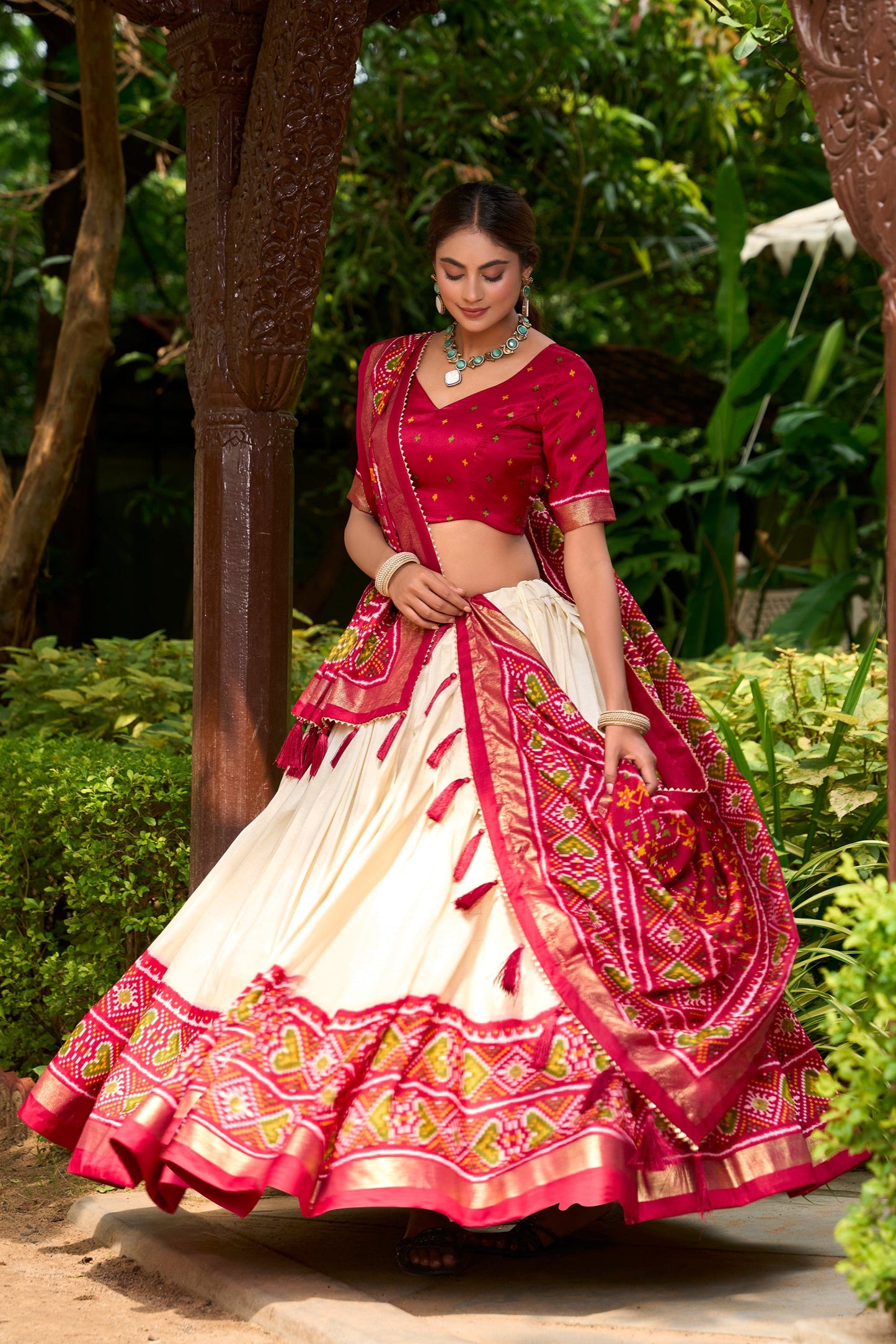 red lehenga,plus size available,Comfort Fit,Premium Fabric,Express Delivery.