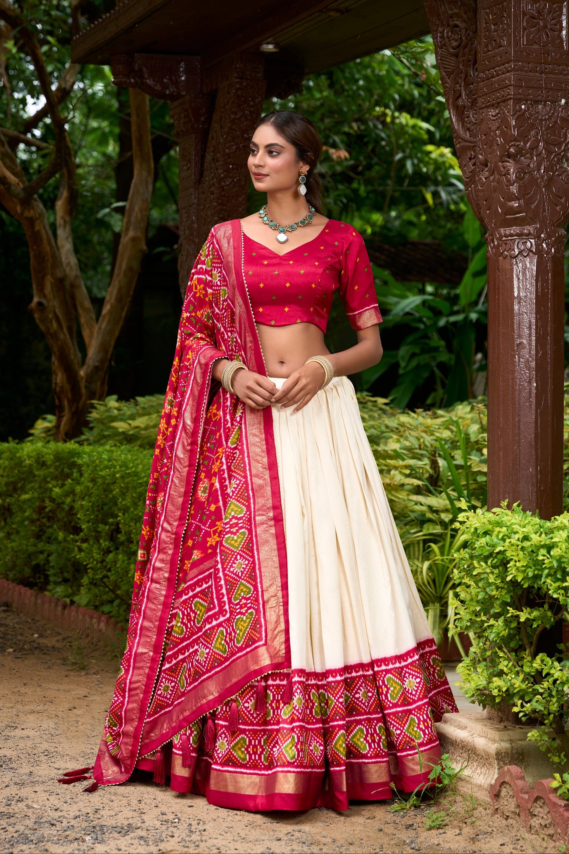 red lehenga,plus size available,Comfort Fit,Premium Fabric,Express Delivery.