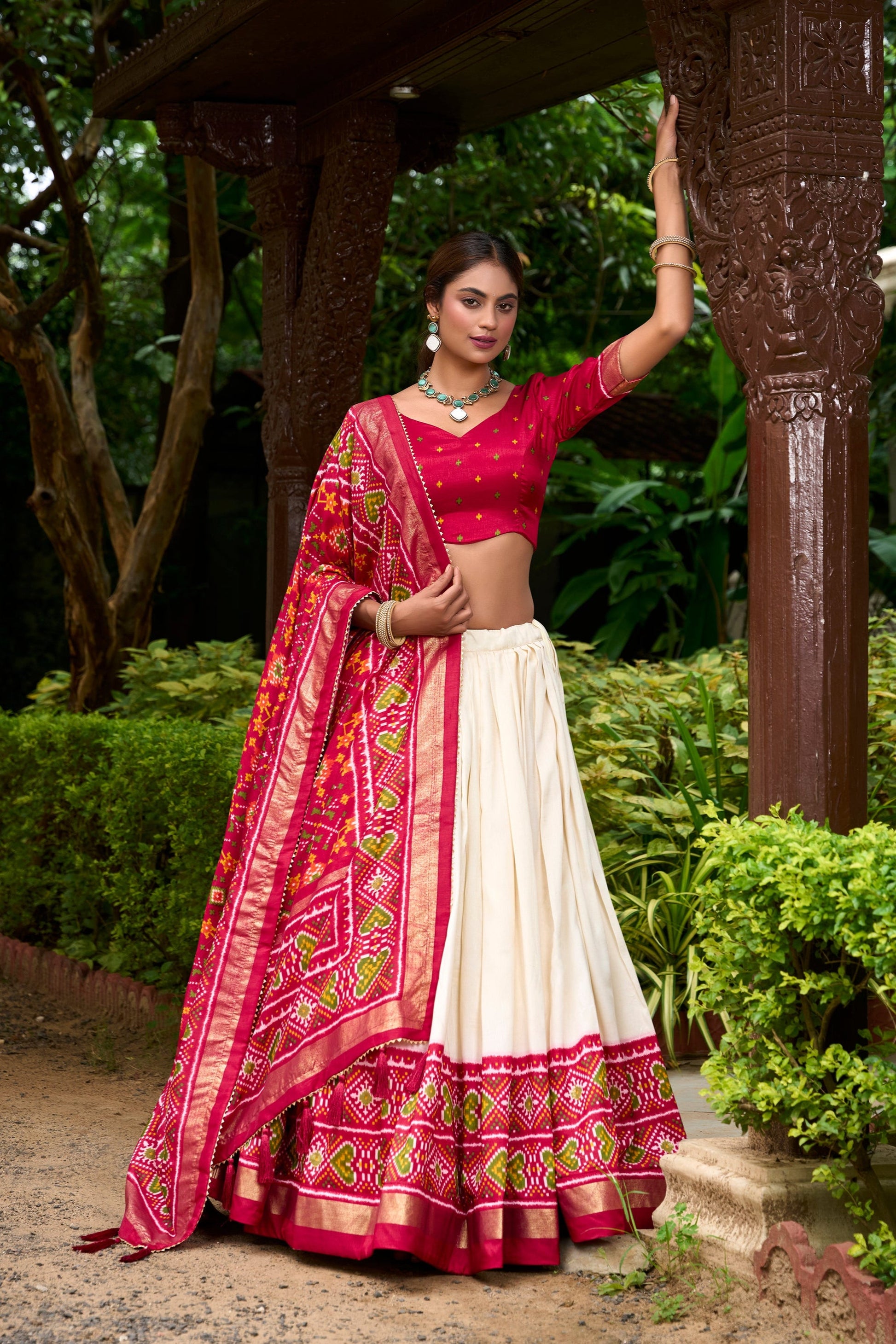 red lehenga,plus size available,Comfort Fit,Premium Fabric,Express Delivery.