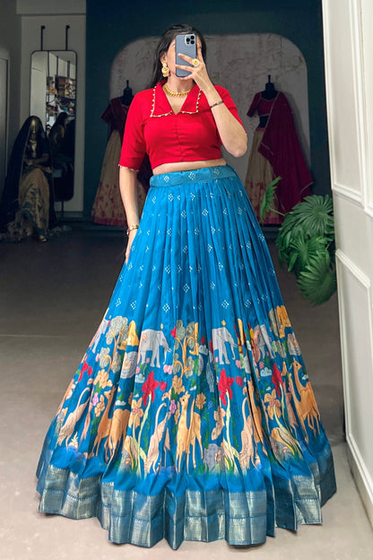 blue lehenga,plus size available,Comfort Fit,Premium Fabric,Express Delivery.