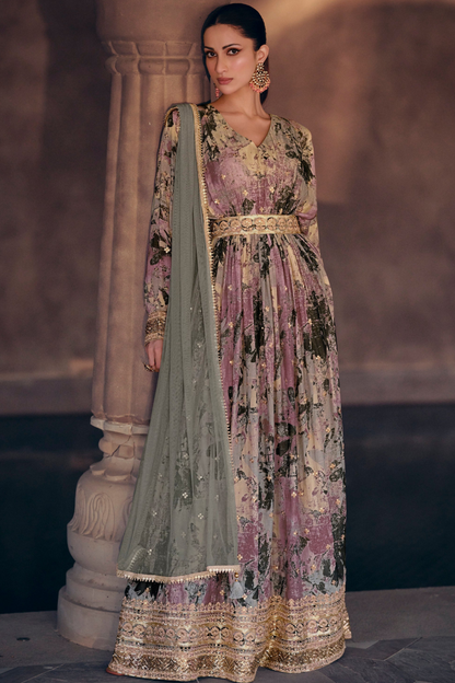 Anarkali Dress with Dupatta Wedding Reception Party Wear Suit
