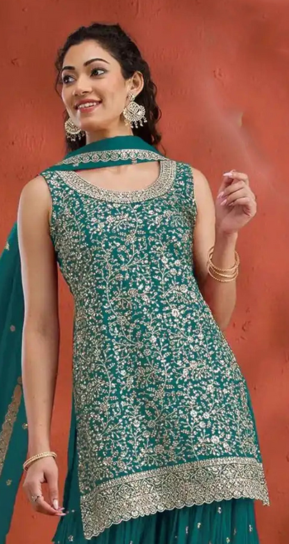 Luxury Indian Designer palazzo Suit For Women Outfit 