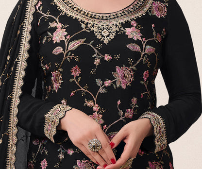 Pakistani Designer Floral Printed Palazzo Dress 
