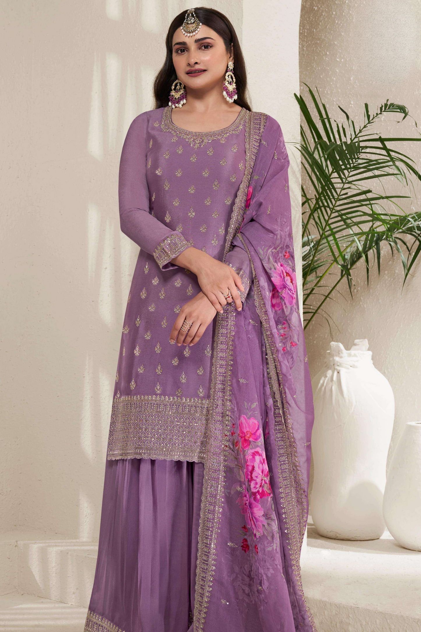 Lavender Dress For Floral Wedding Party Dress 