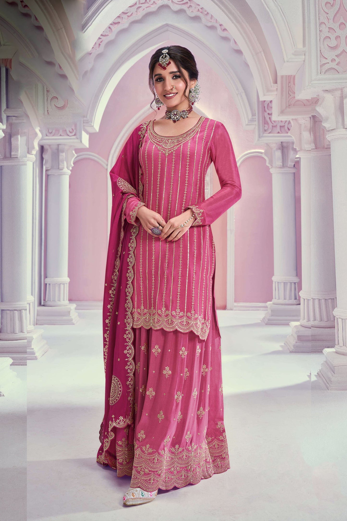 Ethnic Designer Wedding Palazzo Suit 