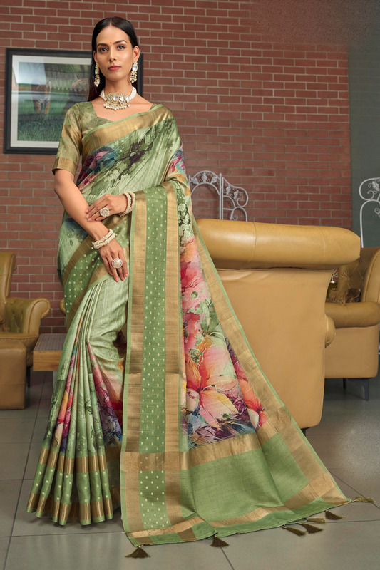 Ethnic Indian Wedding Silk Saree with Stitched Blouse â€” Perfect Gift