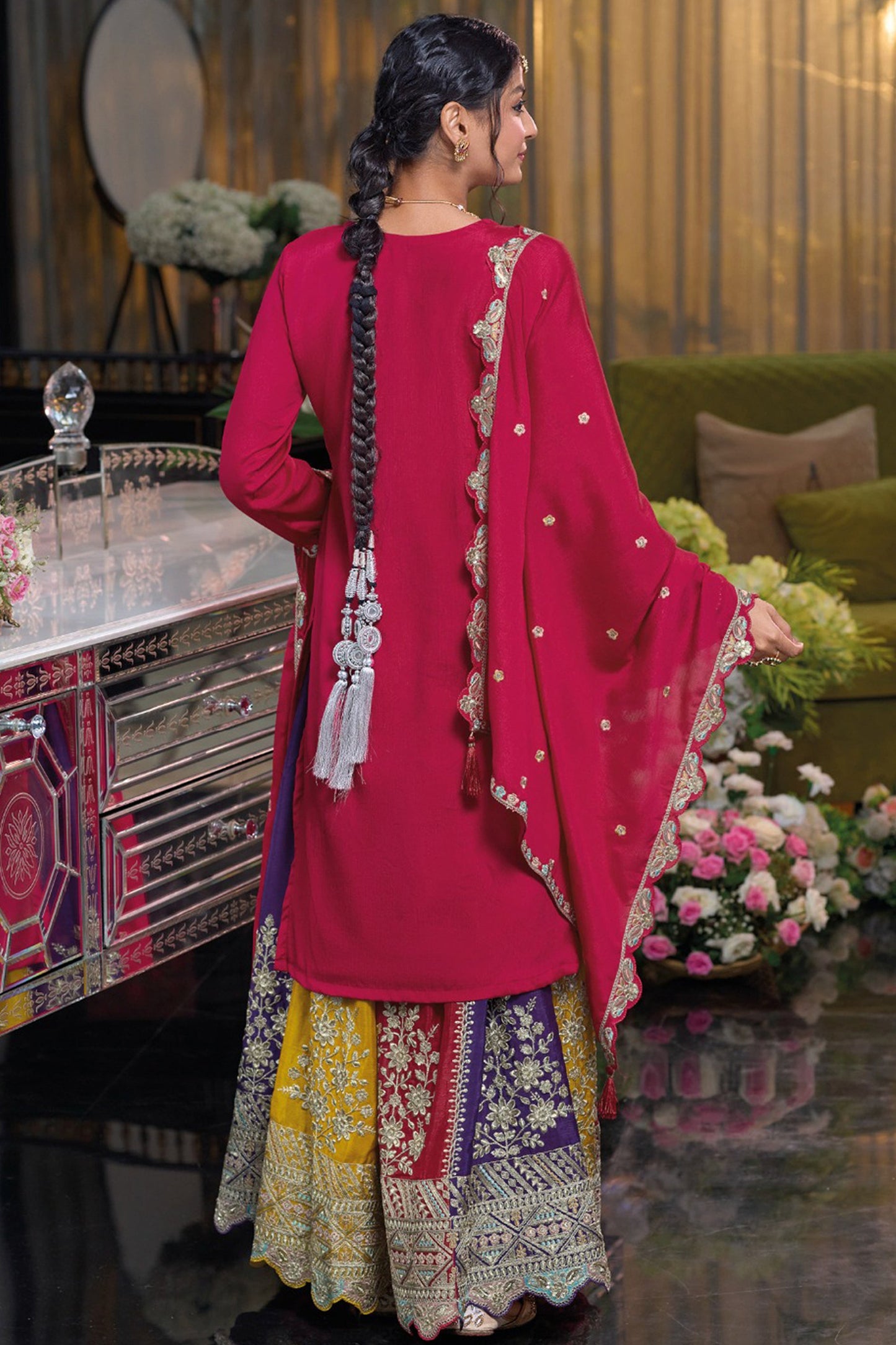 Designer Anarkali suits online with fast shipping USA 