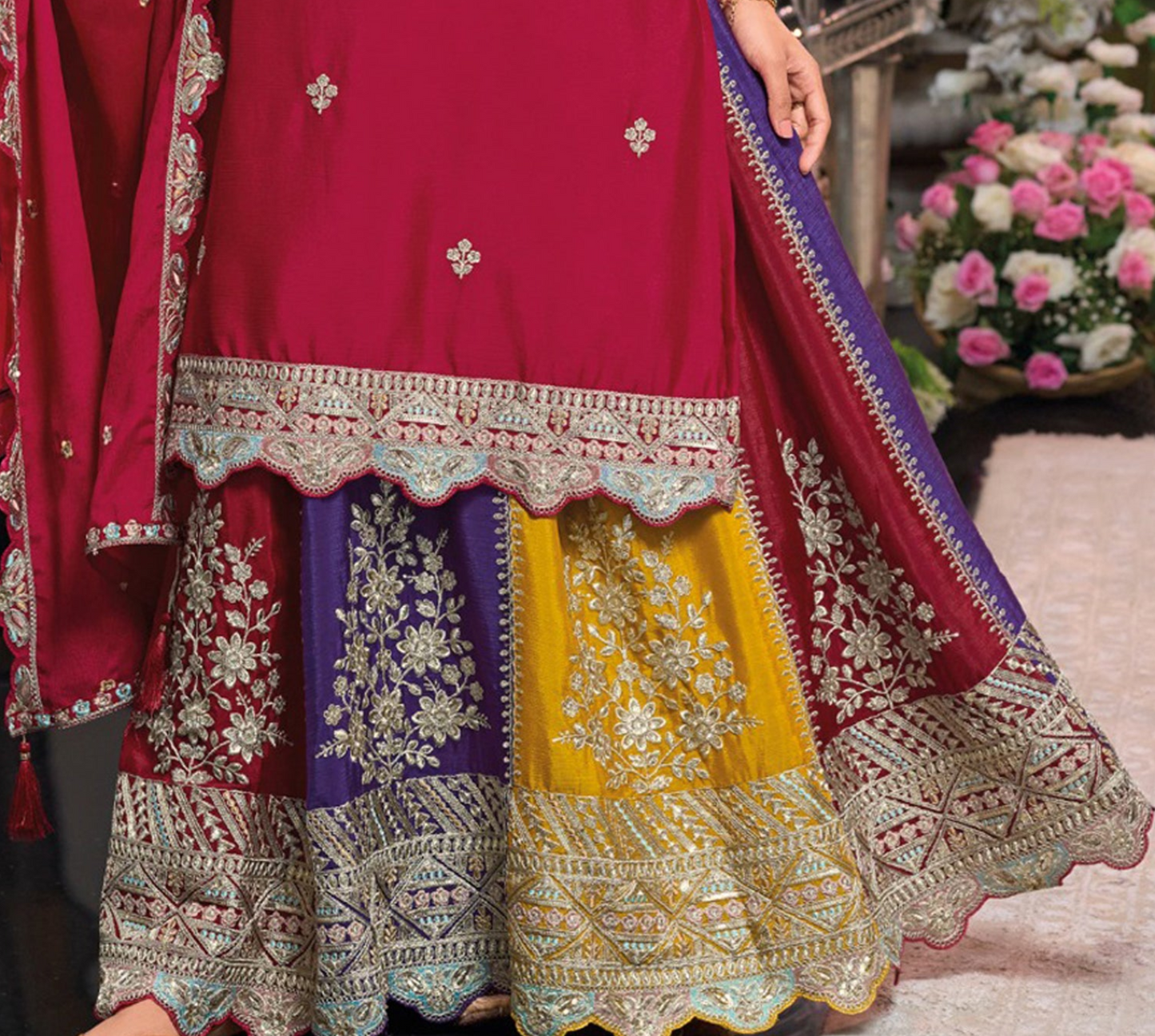Designer Anarkali suits online with fast shipping USA 