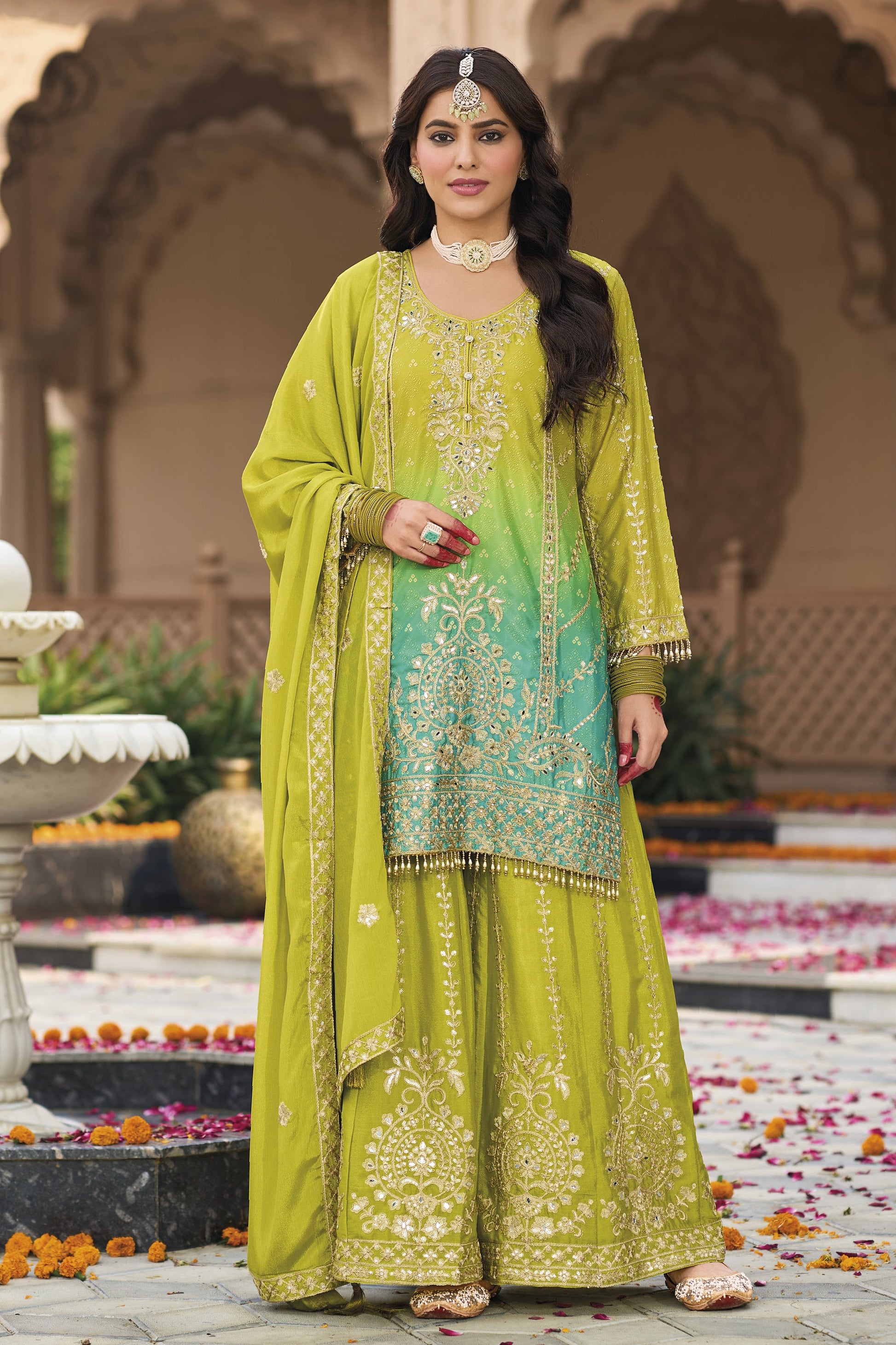 Elegant Anarkali party gown for wedding guest USA 
