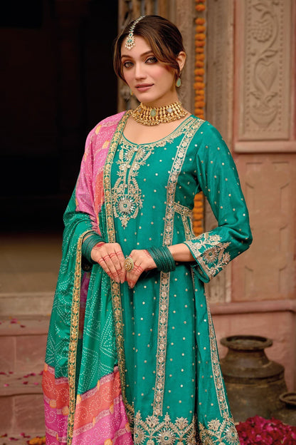 Fancy Anarkali gown for parties and receptions USA 